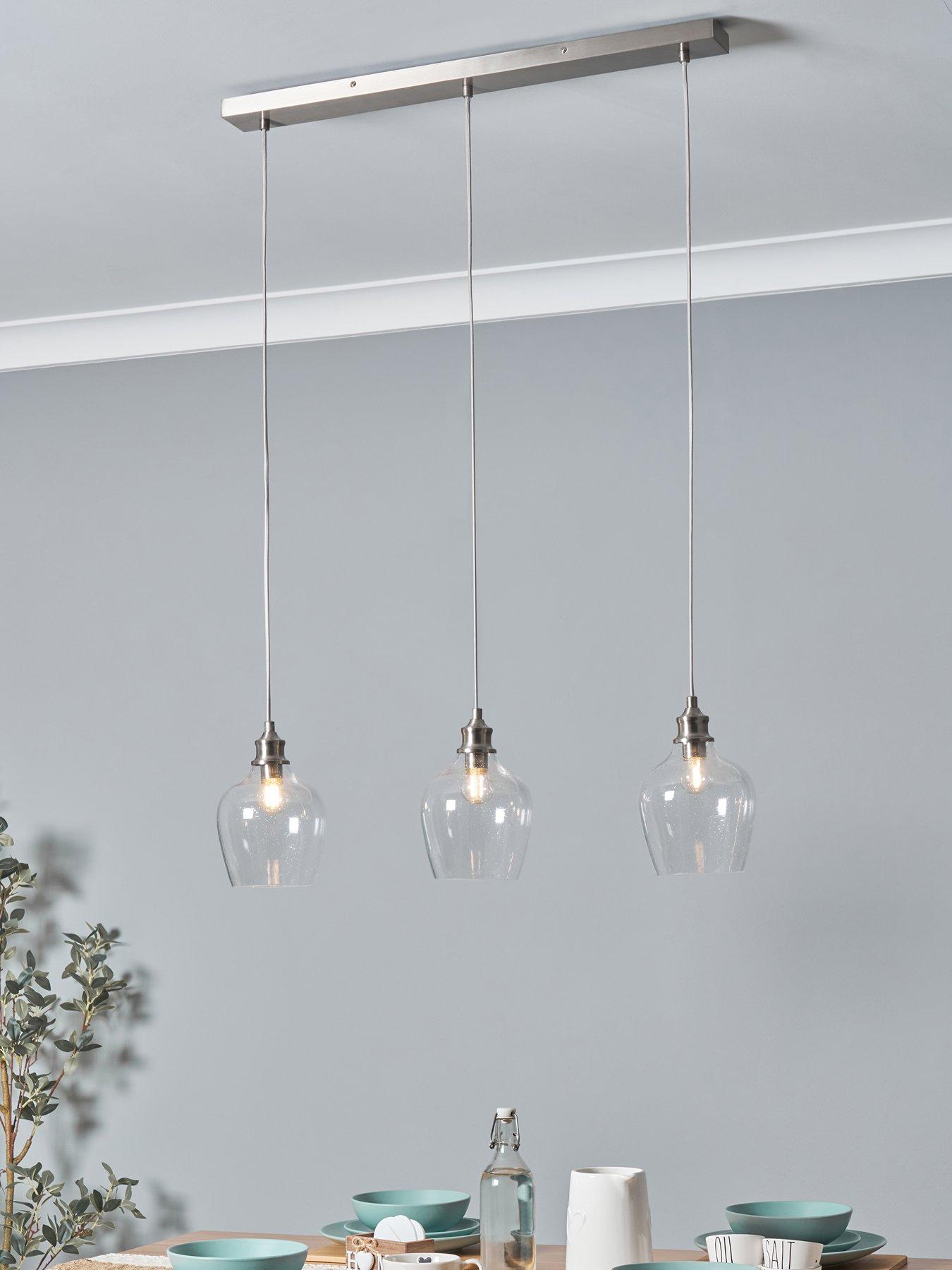 The Very Collection Bubble Glass 3 Light Diner Bar