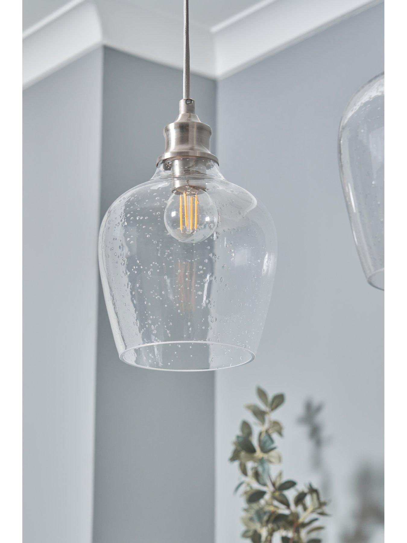 Image 3 of 4 of The Very Collection Bubble Glass 3 Light Diner Bar