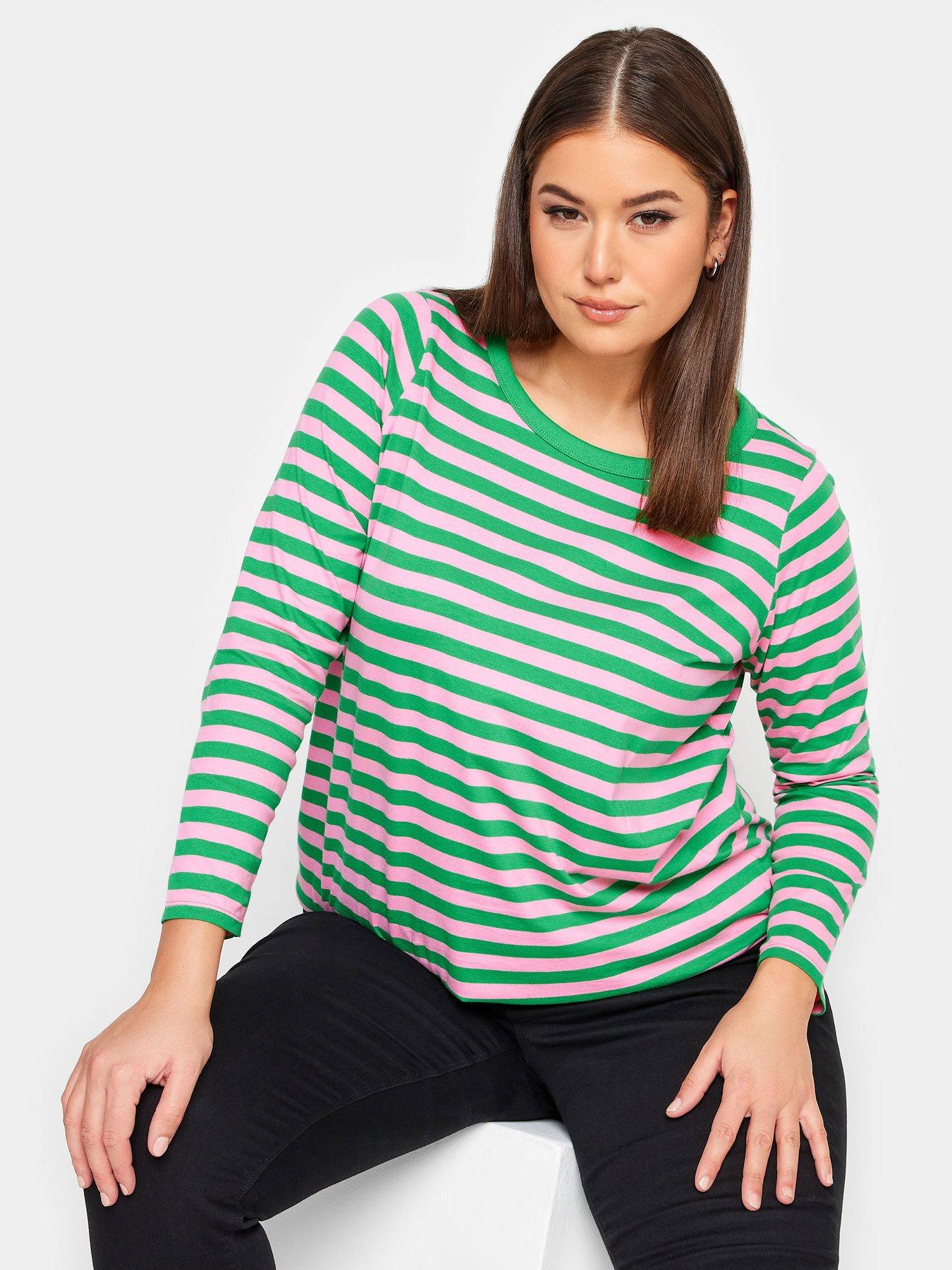 Khaki Ribbed Jersey Scoop Neck Top