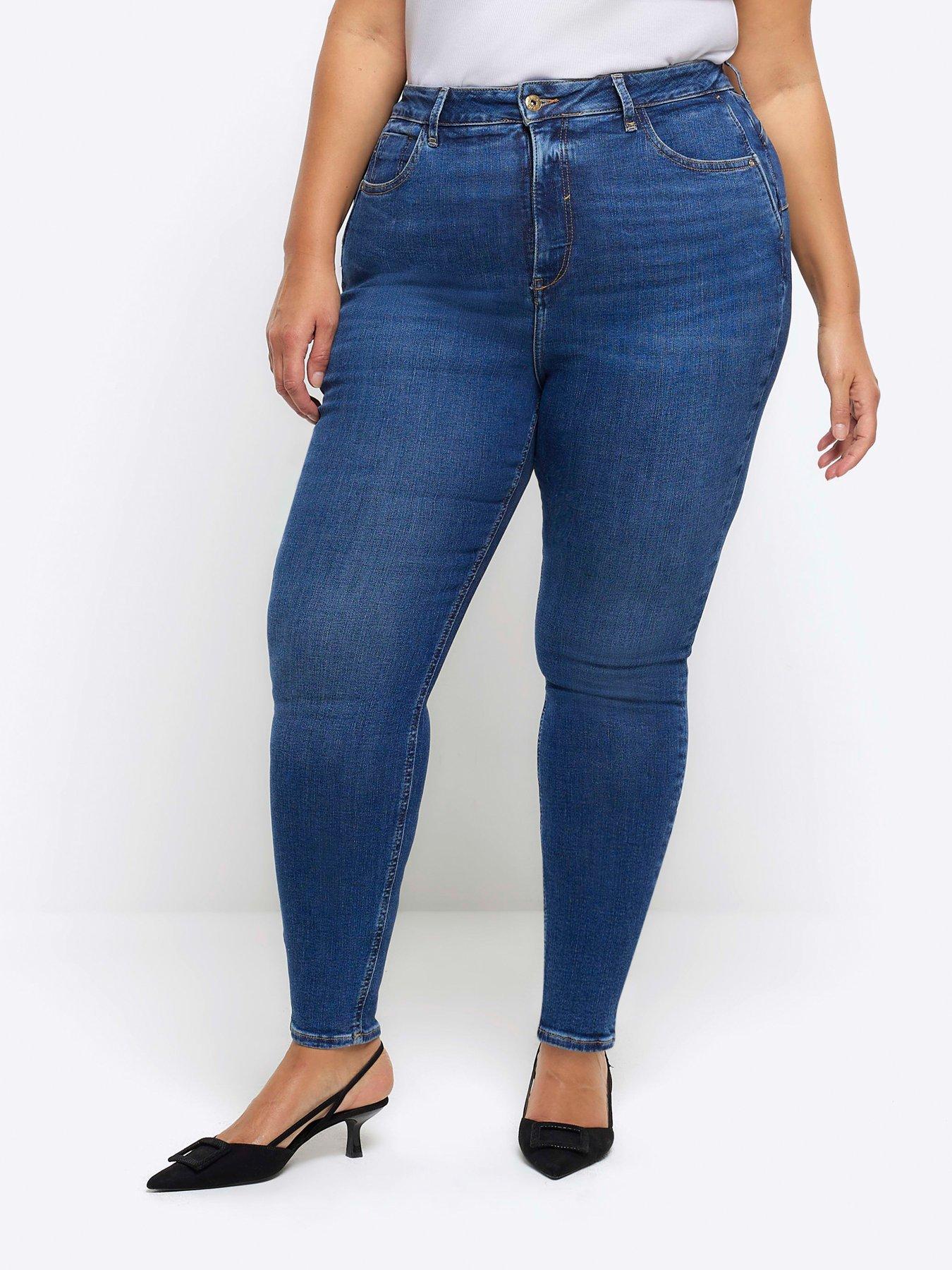 Black high waisted bum sculpt skinny jeans