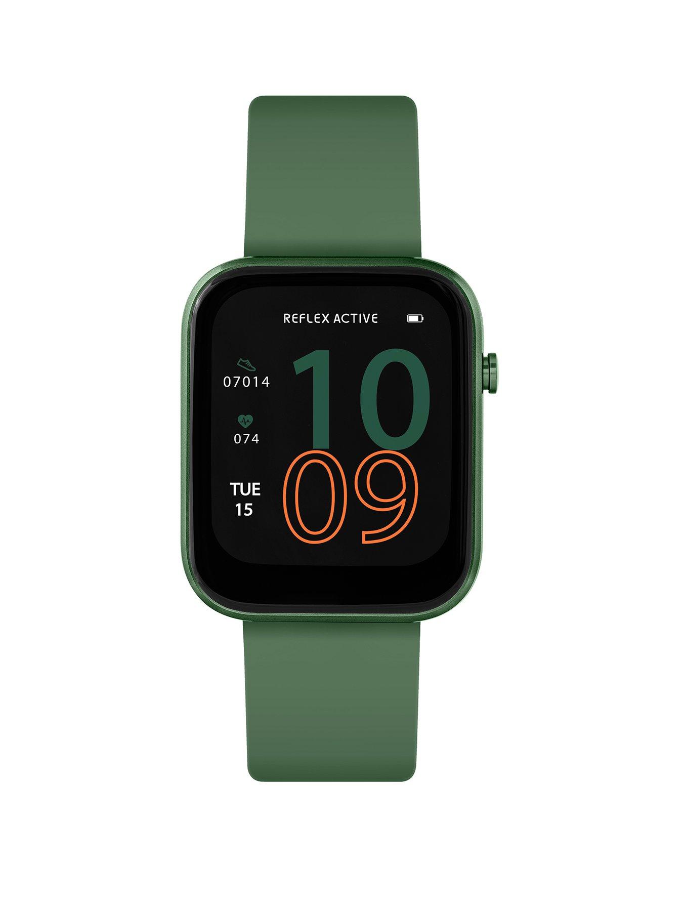 Reflex Active Series 12 Dark Green Strap Smart Watch littlewoods