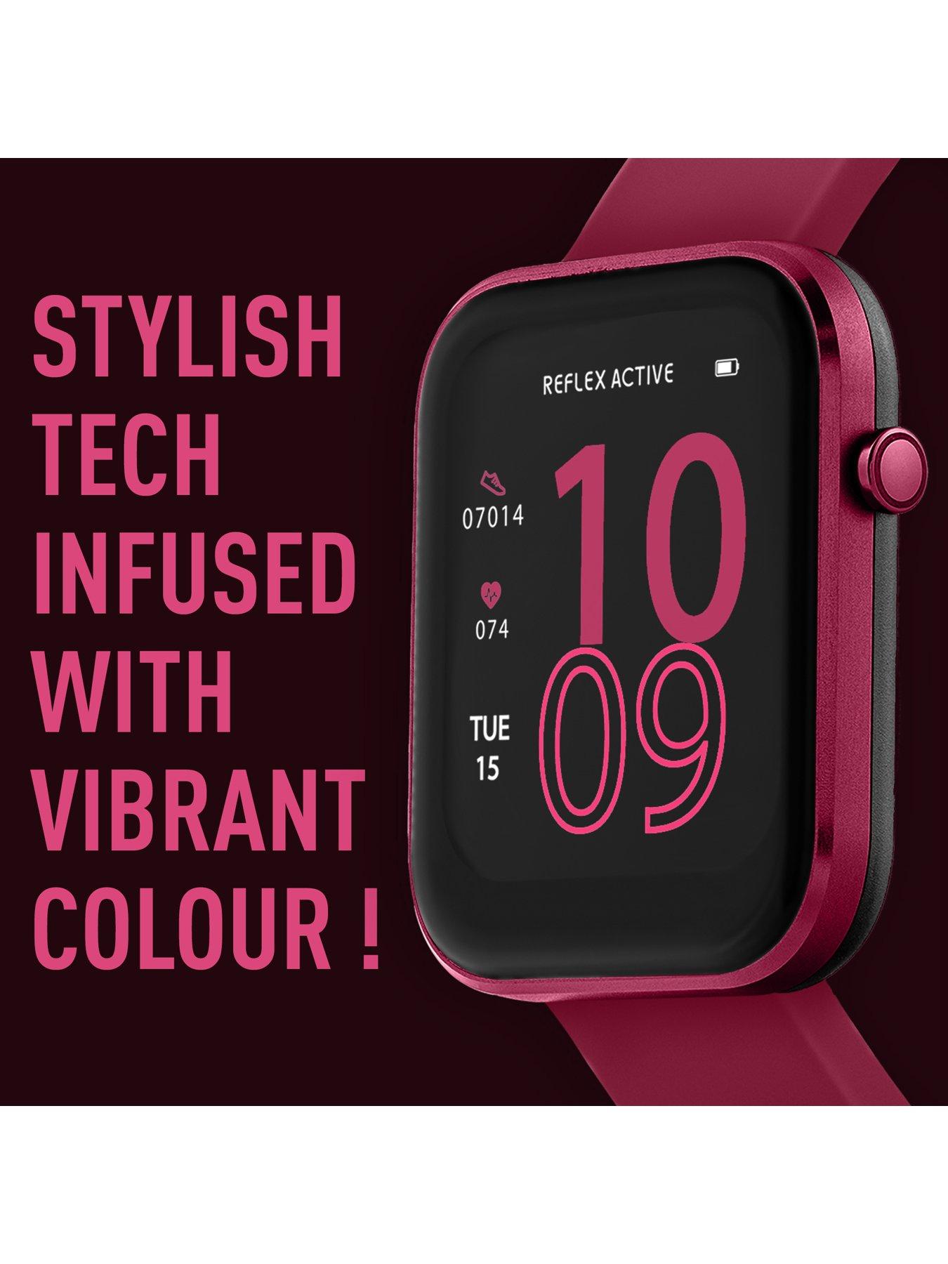 Image 3 of 8 of Reflex Active Series 12 Berry Strap Smart Watch