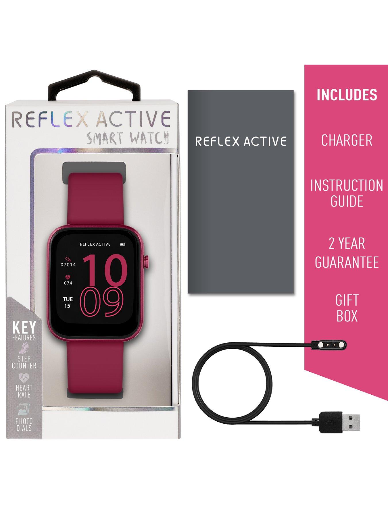 Image 6 of 8 of Reflex Active Series 12 Berry Strap Smart Watch