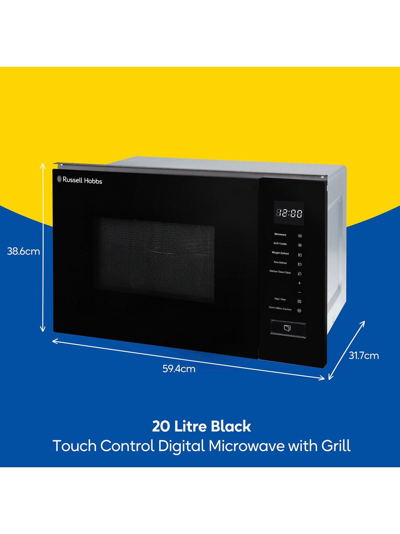 Image 7 of 7 of Russell Hobbs RHBM2002B Built-In Digital Microwave &amp; Grill 20L in Black