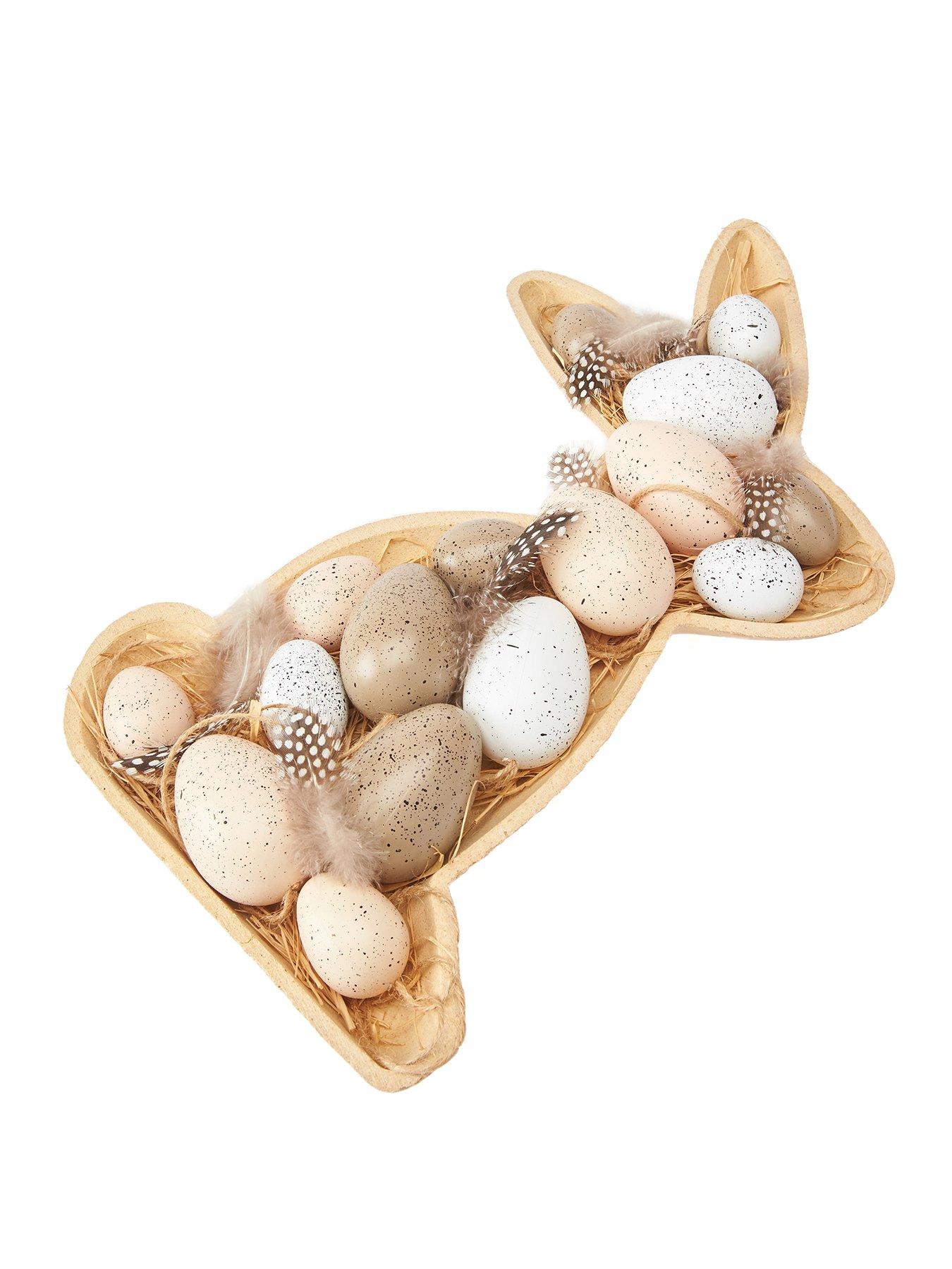  image of heaven-sends-wood-rabbit-and-egg-decoration-set
