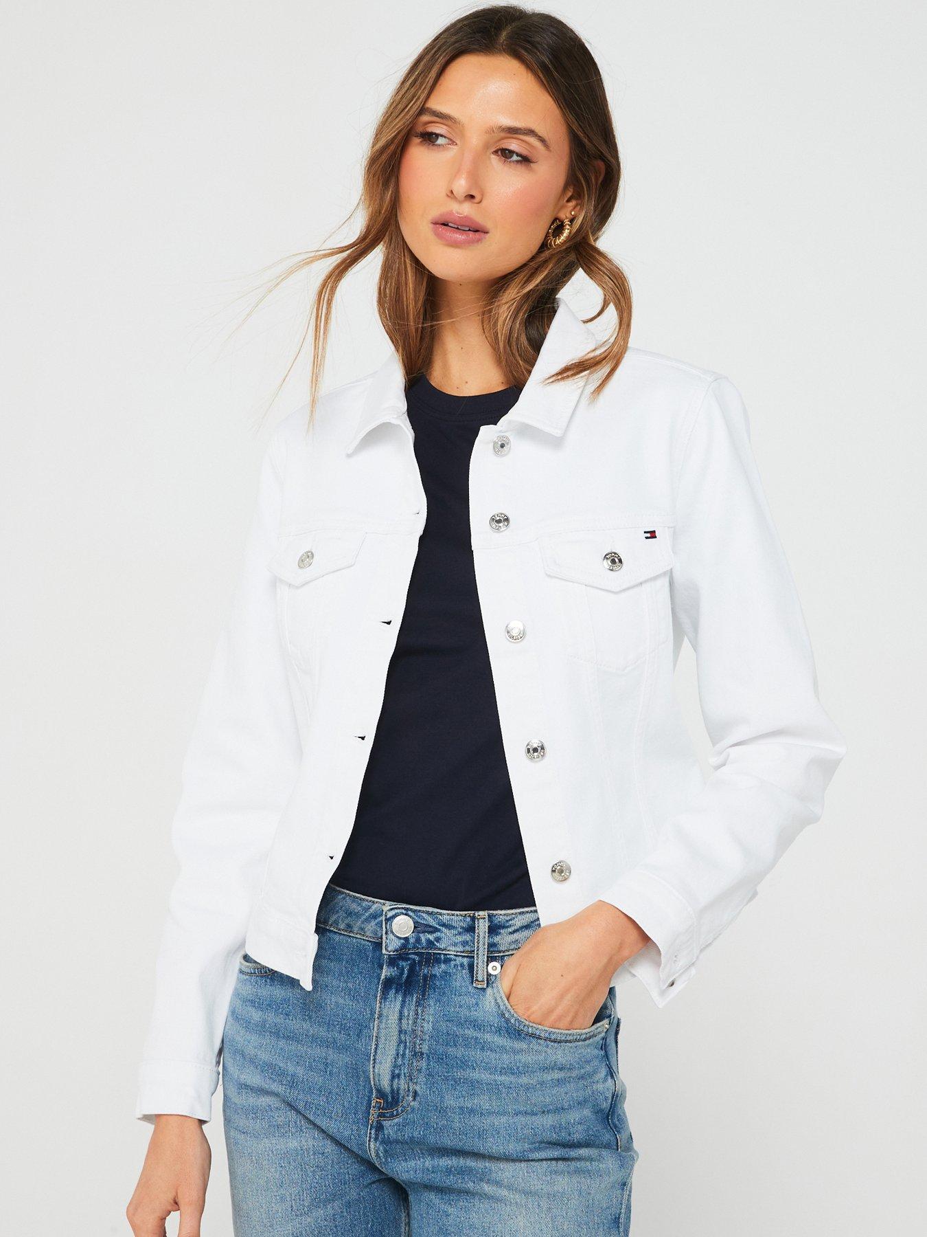 Tommy hilfiger deals denim jacket white