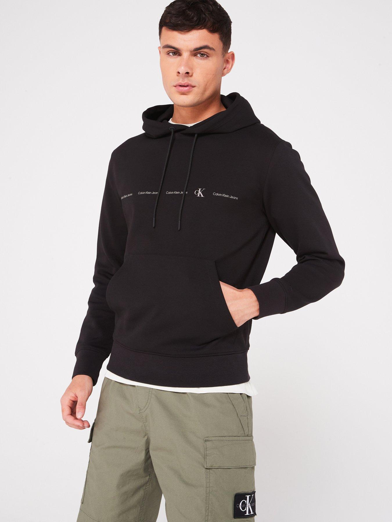 Calvin Klein Jeans MICRO MONOLOGO HOODIE Black - Fast delivery