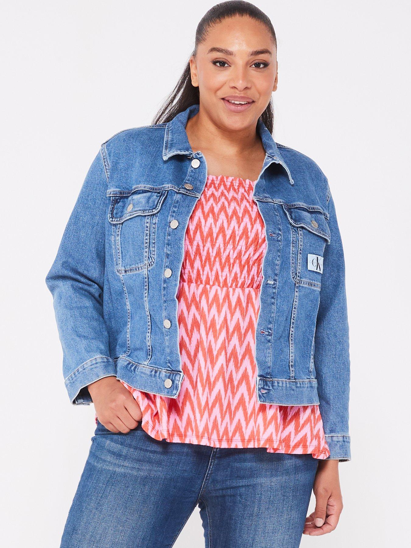 Plus 90 s Denim Jacket Blue