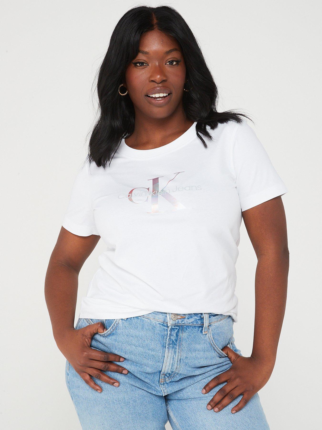 Women's Calvin Klein T-Shirts − Sale: up to −75%