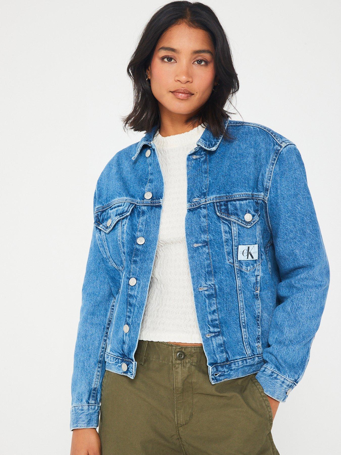 Oversized denim clearance jacket sale