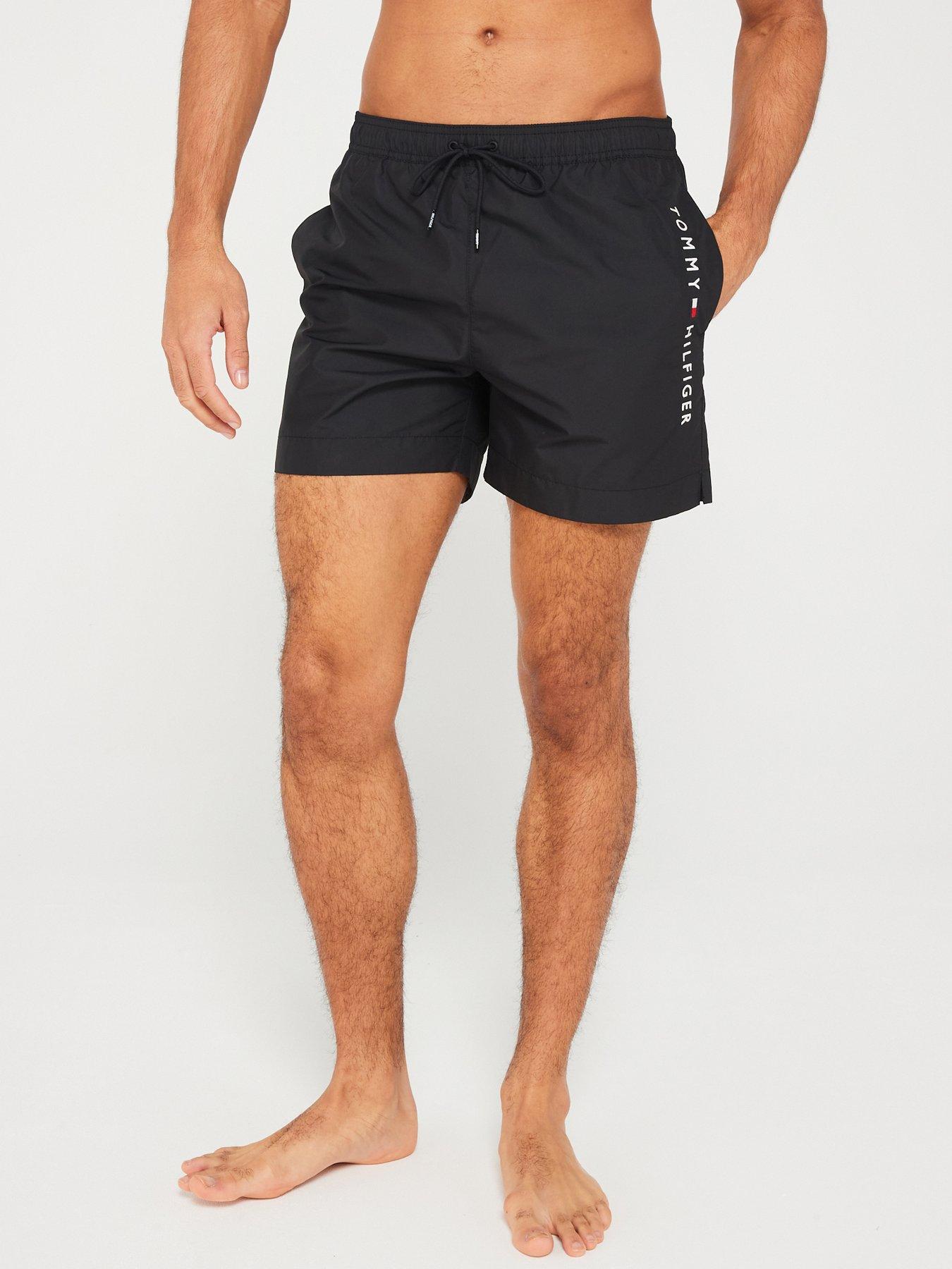  image of tommy-hilfiger-medium-drawstring-swim-shorts-black