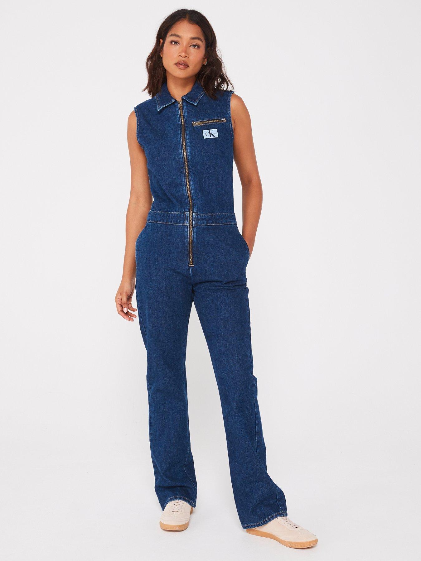 Fashion calvin klein blue jumpsuit