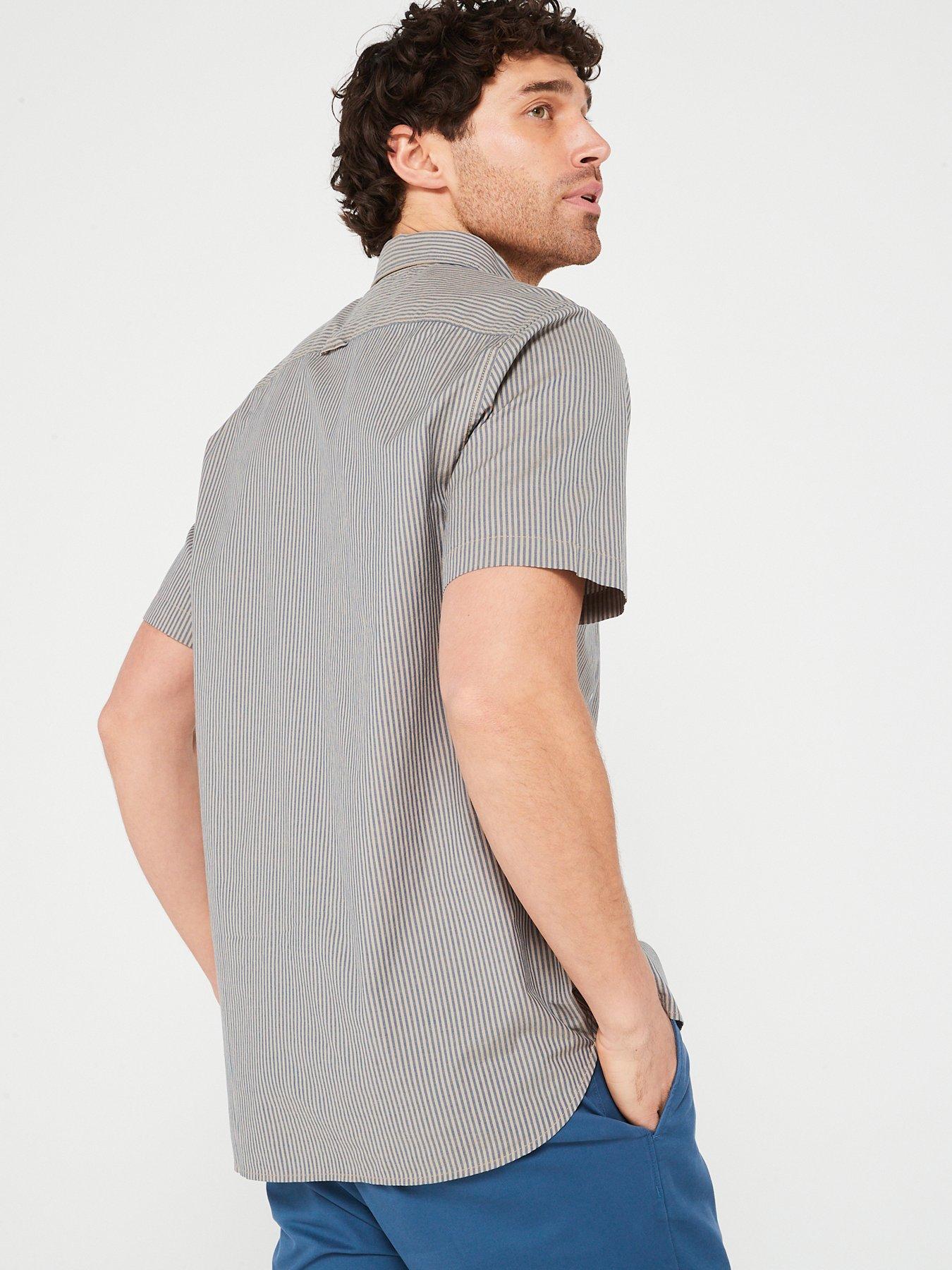 Tommy Hilfiger Flex Poplin Stripe Regular Fit Shirt - Blue ...