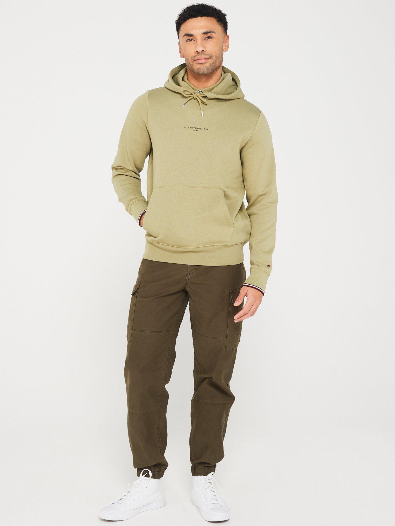 Tommy hilfiger hoodie on sale khaki