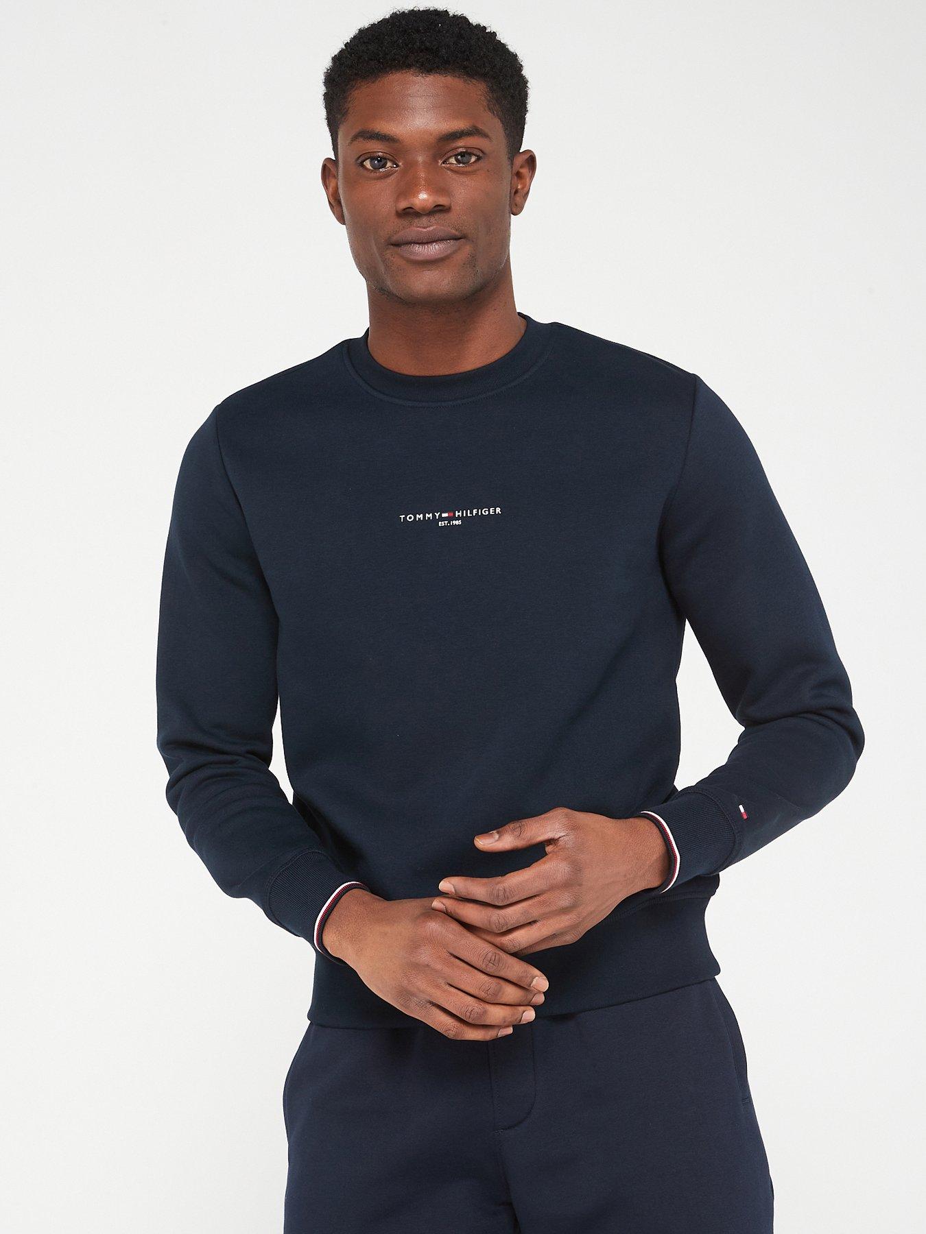 Mens tommy hilfiger hot sale crew neck sweatshirt