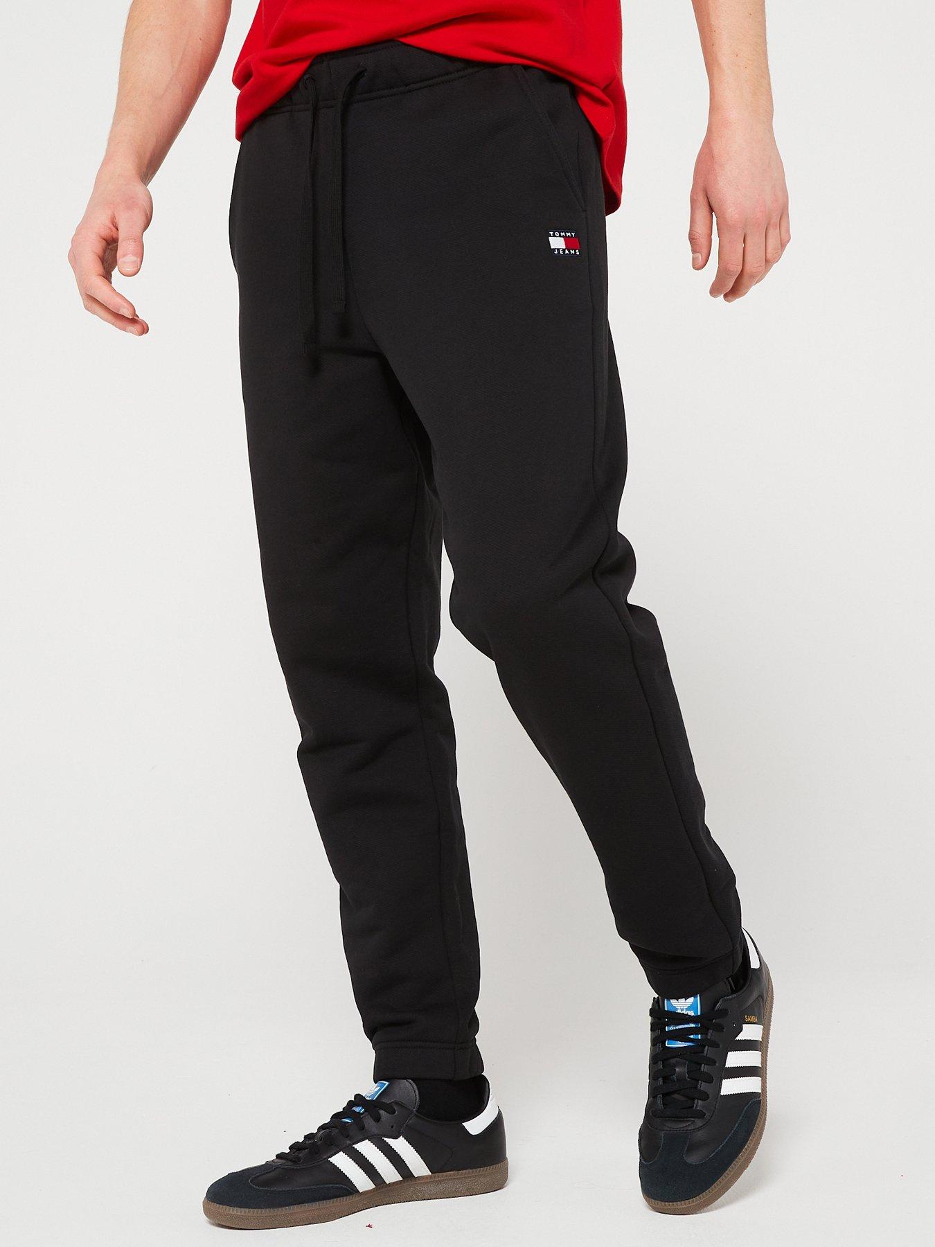 Black tommy joggers sale