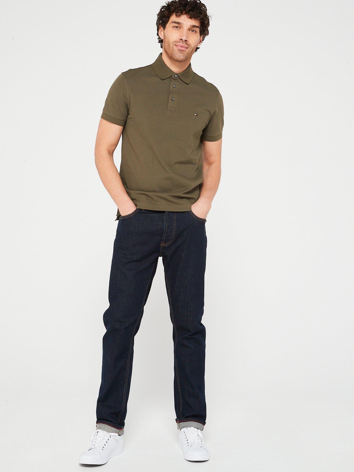  image of tommy-hilfiger-1985-slim-fit-polo-shirt-khaki