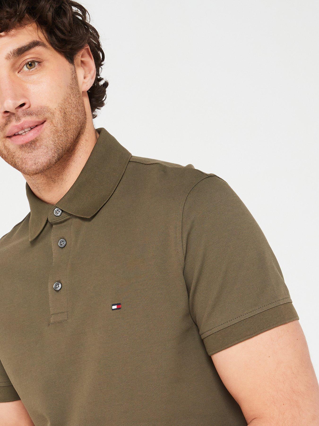  image of tommy-hilfiger-1985-slim-fit-polo-shirt-khaki
