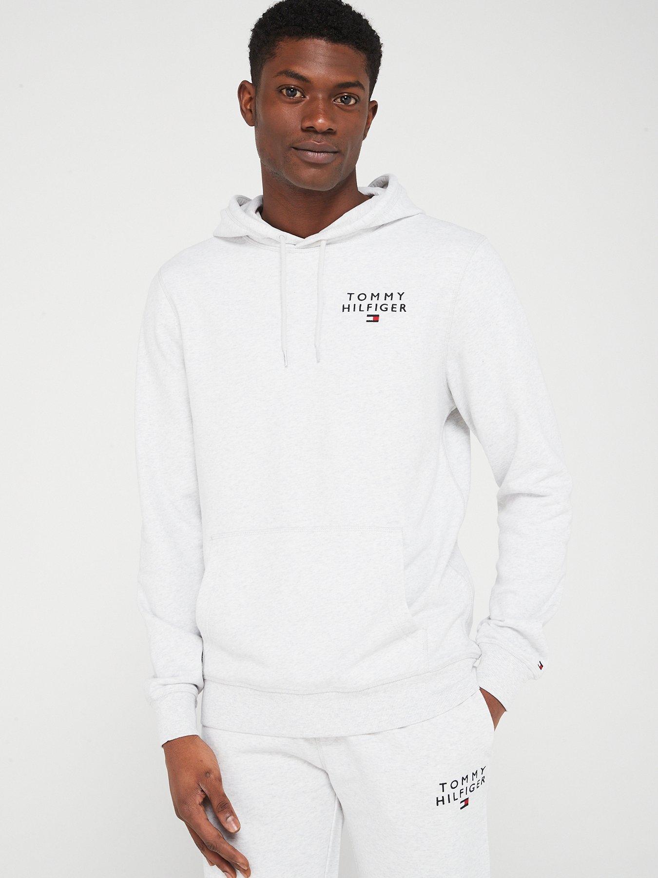 Mens grey outlet tommy hilfiger hoodie