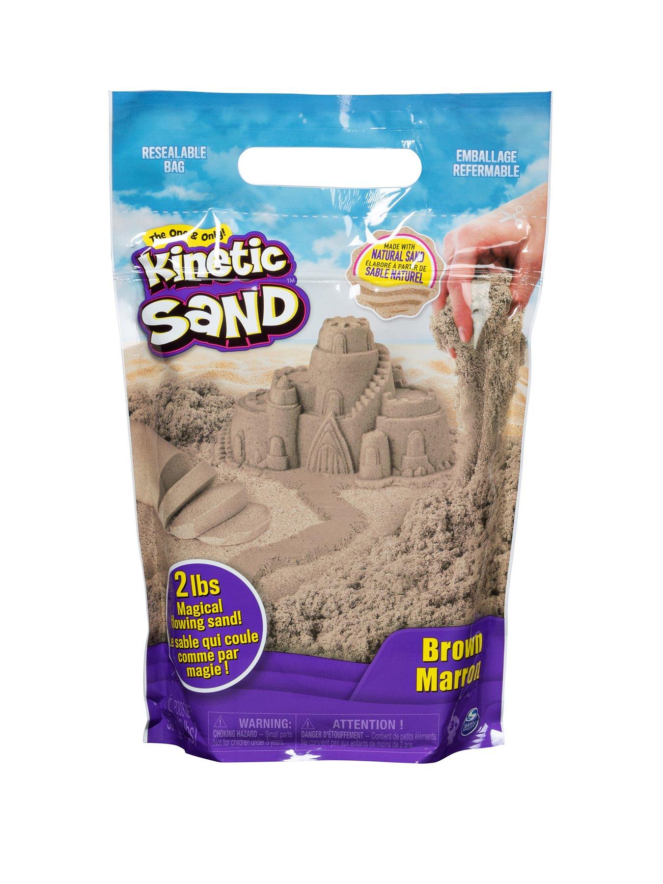 Kinetic Sand Mold n Flow, 1.5lbs Red and Teal Play Sand, 3 Tools Sensory  Toys for Kids Ages 3+