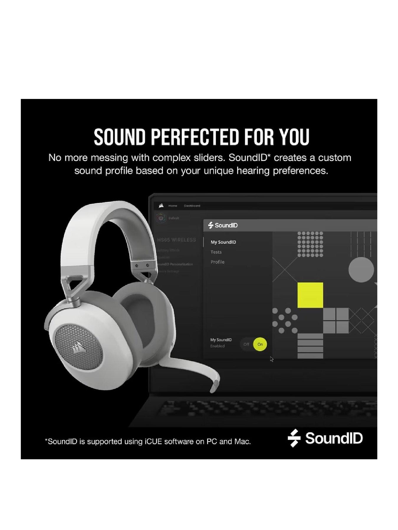 Image 3 of 7 of CORSAIR HS65 Wireless Gaming Headset -&nbsp;White