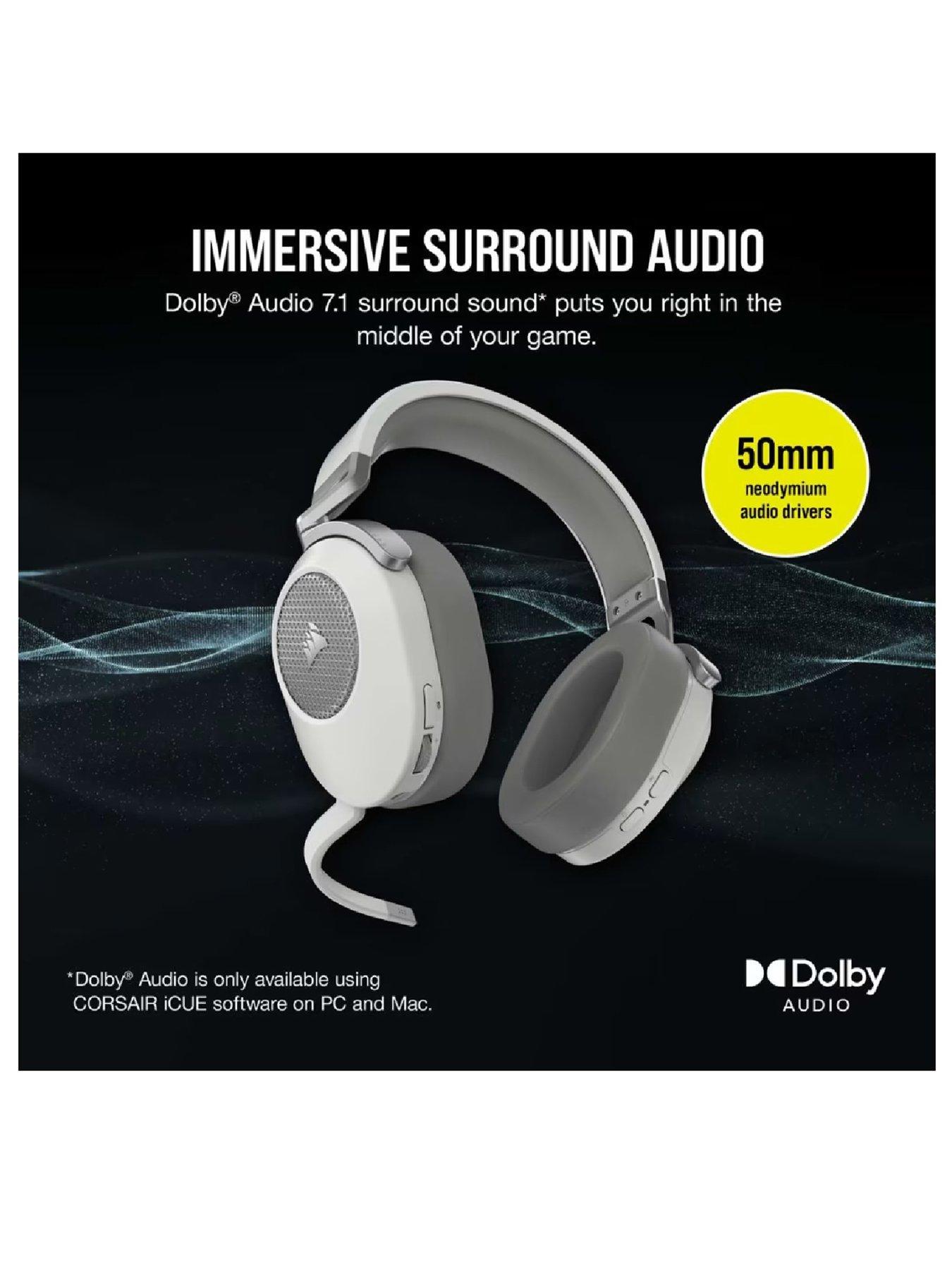Image 4 of 7 of CORSAIR HS65 Wireless Gaming Headset -&nbsp;White