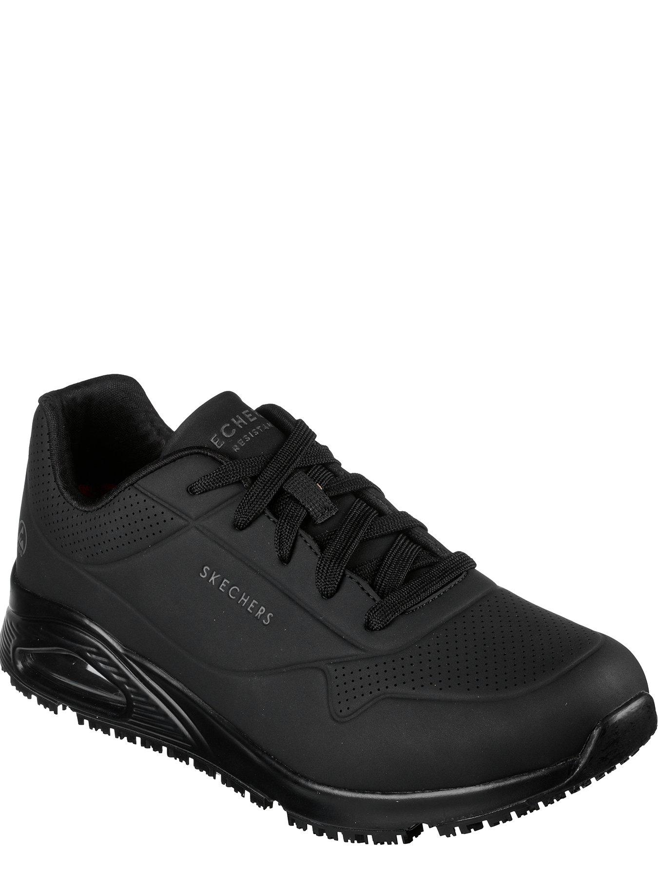  image of skechers-uno-slip-resistant-work-trainers-black