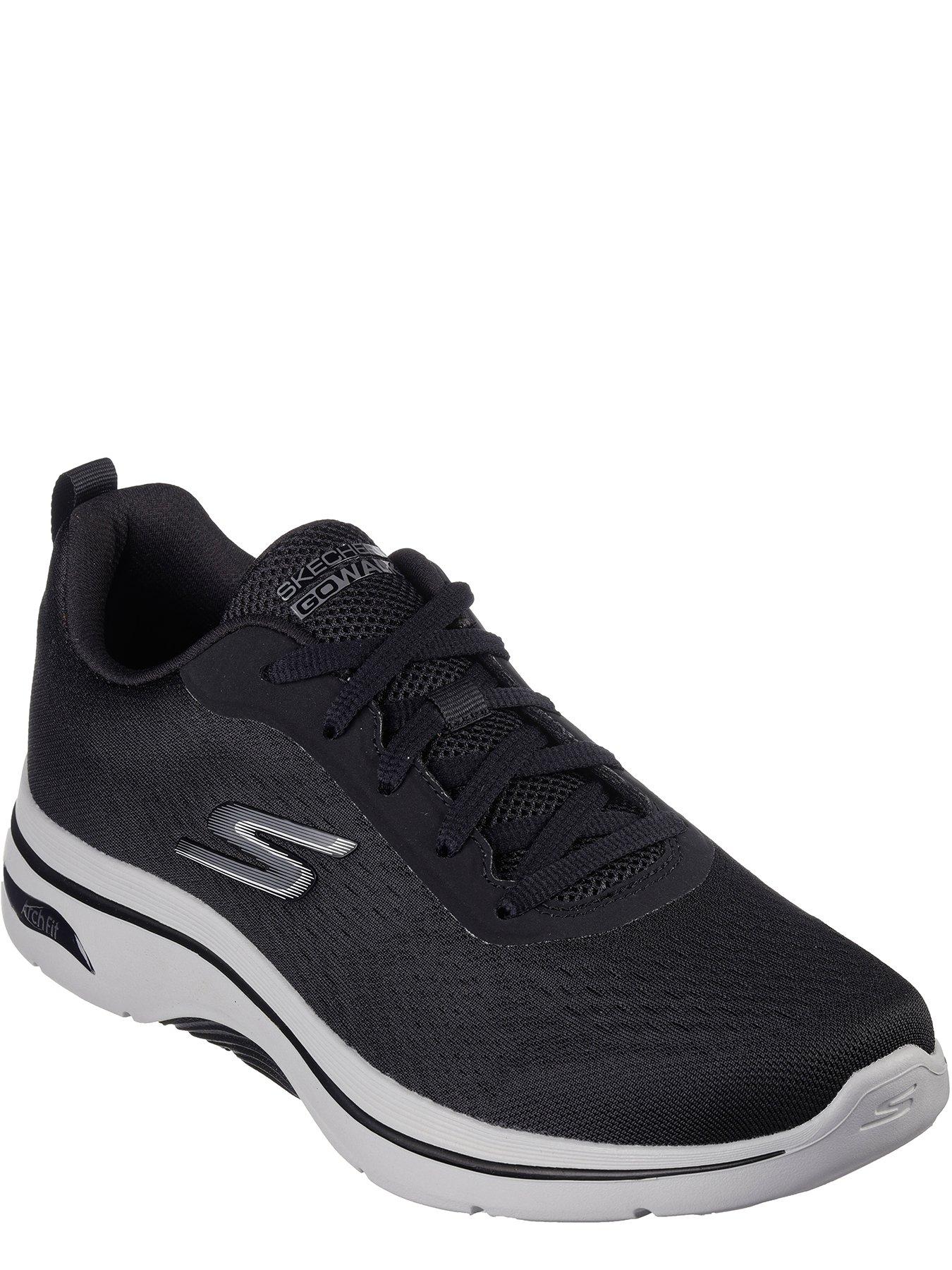 Skechers Go Walk Arch Fit 2.0 Lace Up Trainers Black littlewoods