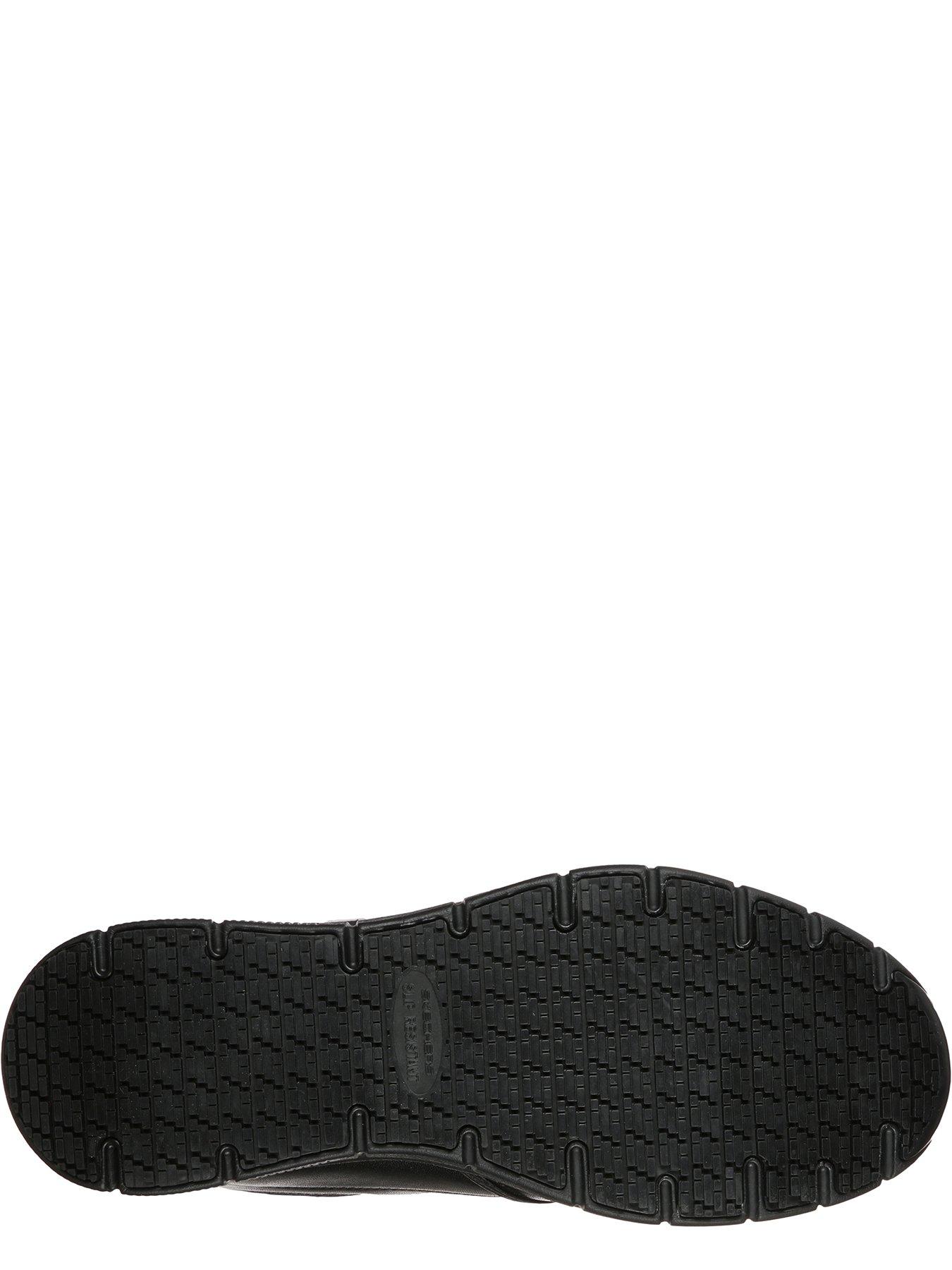  image of skechers-work-nampa-groton-slip-resistant-slip-on-trainers-black