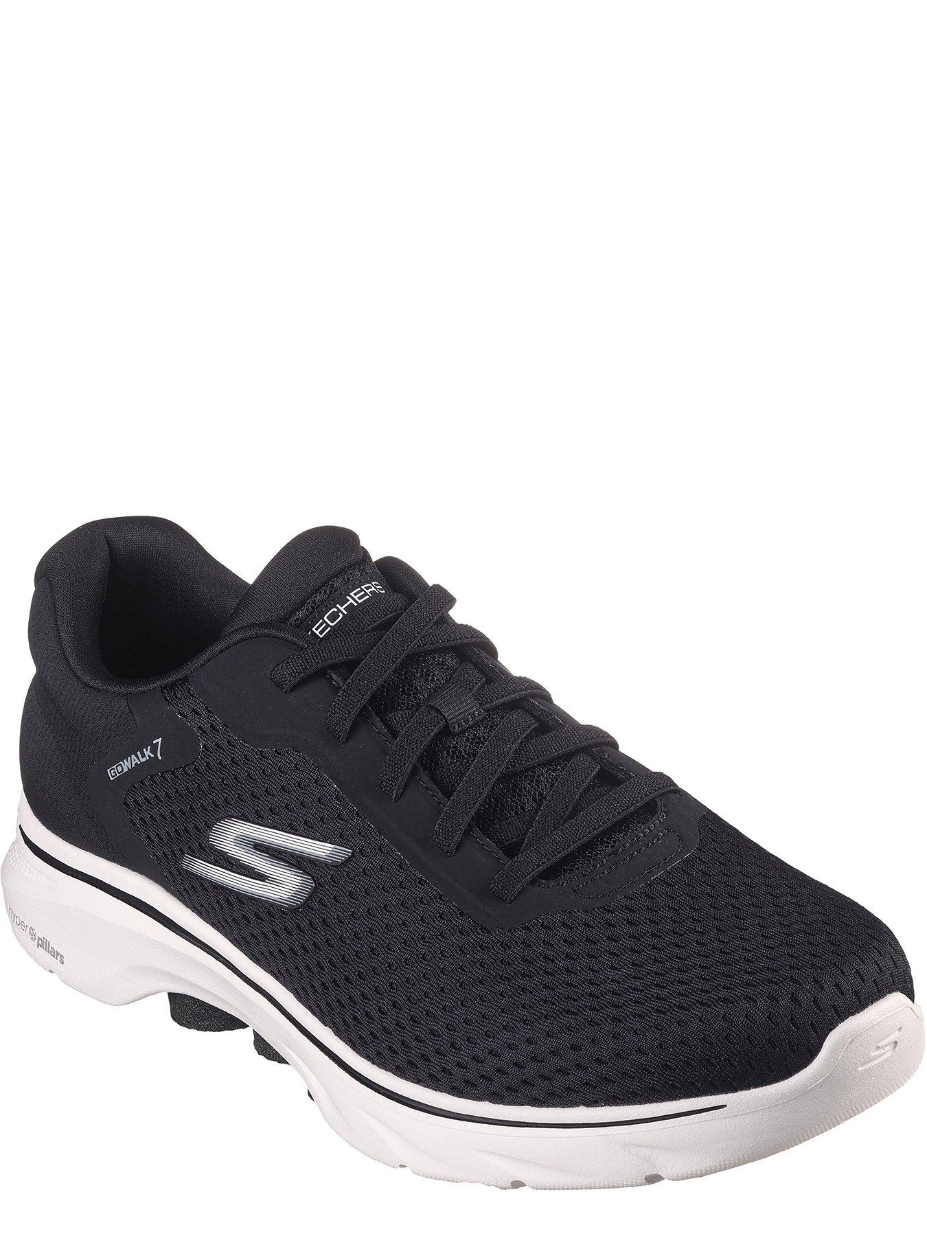 Skechers Go Walk 7 Hyper Pillars Bungee Trainers Black littlewoods