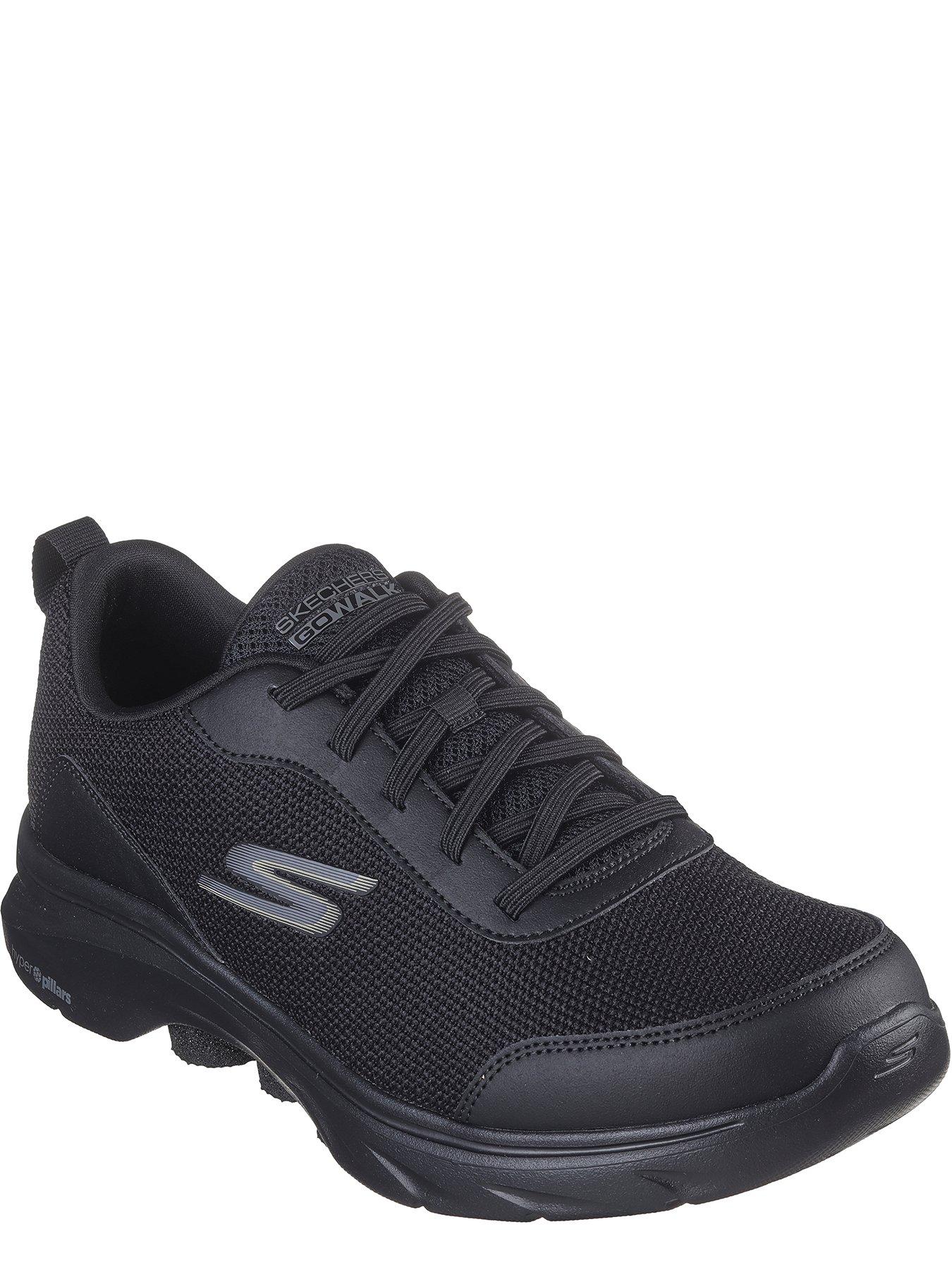 Skechers Go Walk 7 Hyper Pillars Slip-On Trainers - Black | littlewoods.com