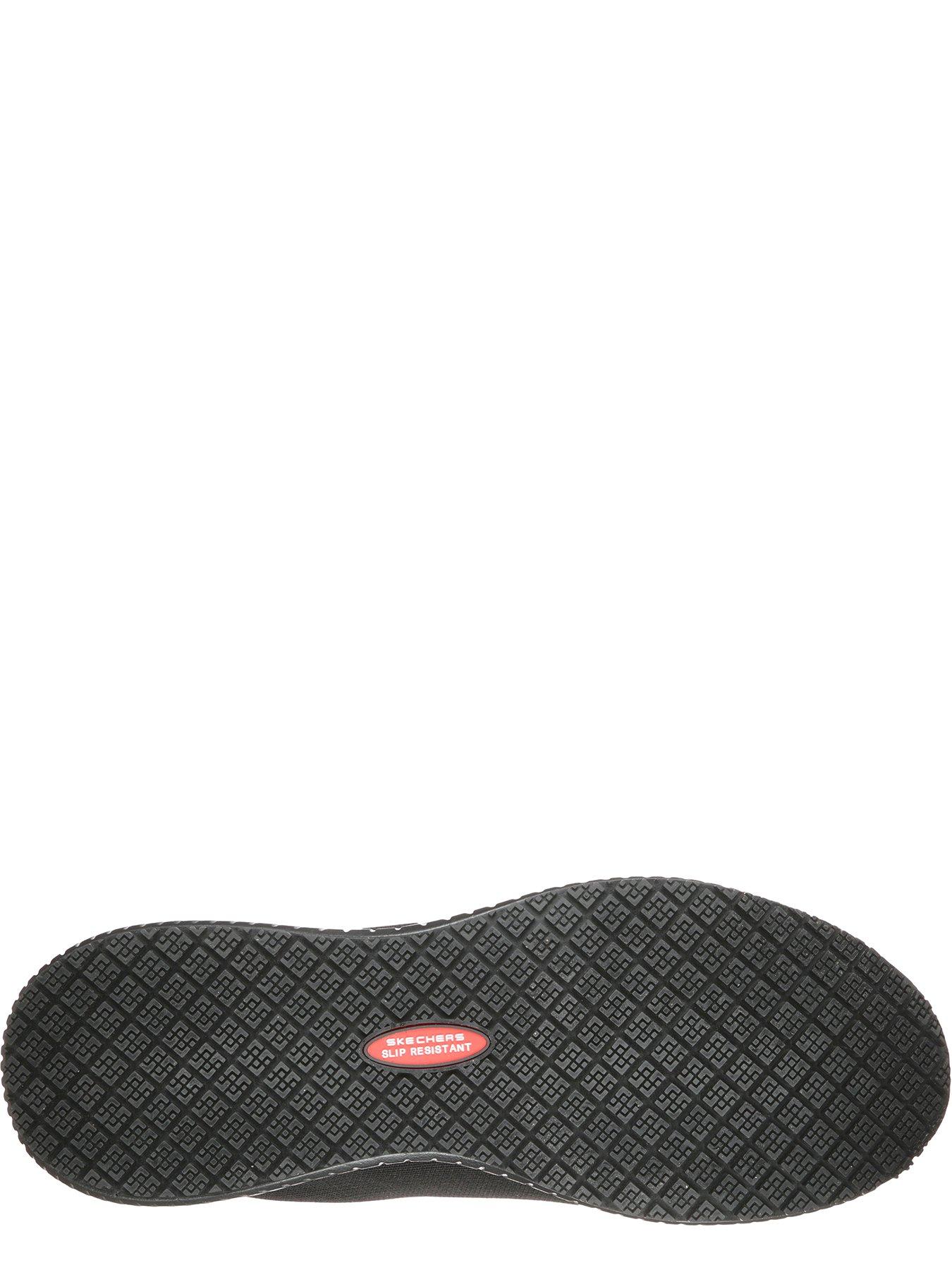  image of skechers-squad-slip-resistant-work-slip-on-trainers-black