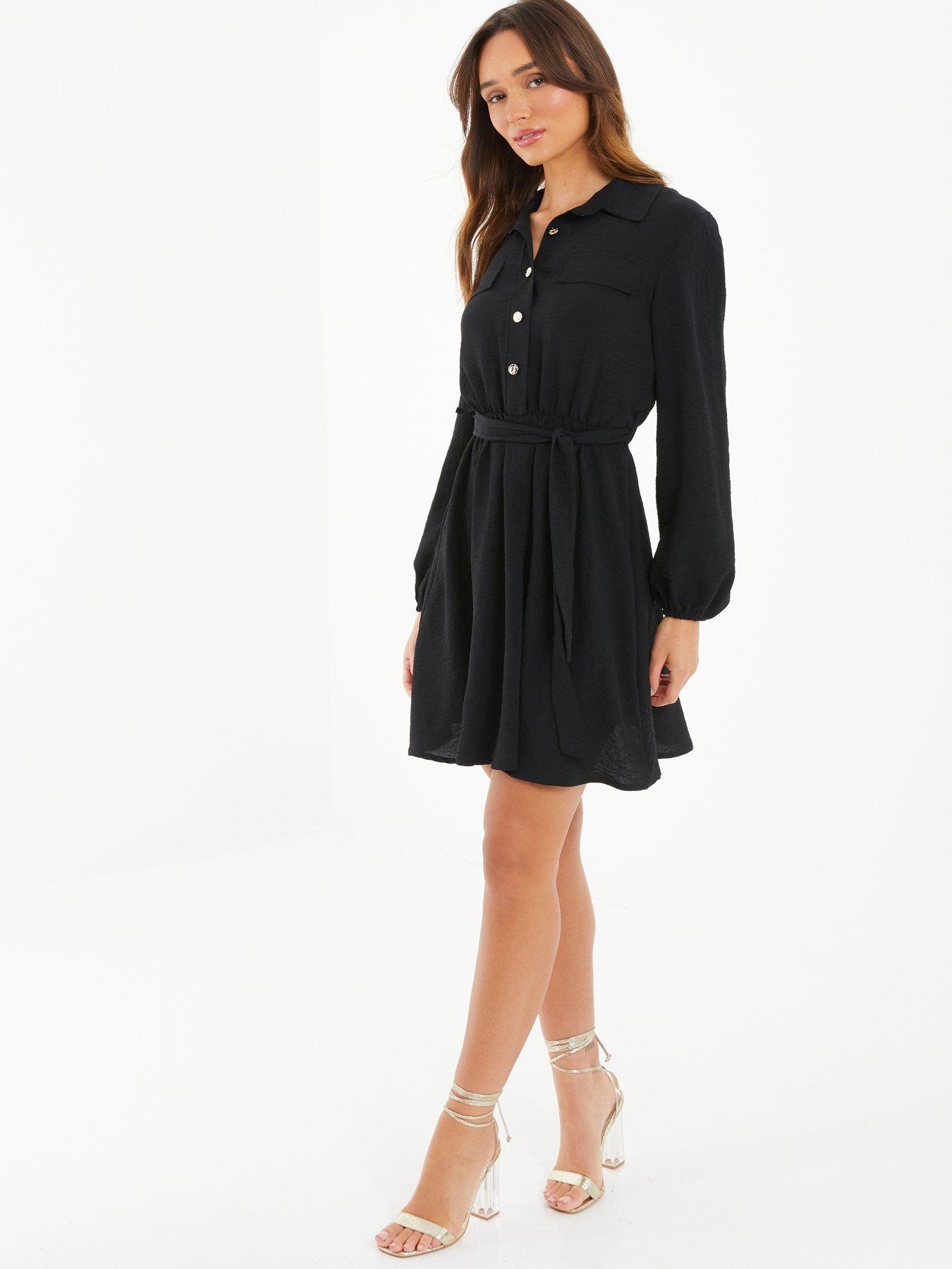 Black skater shirt dress best sale