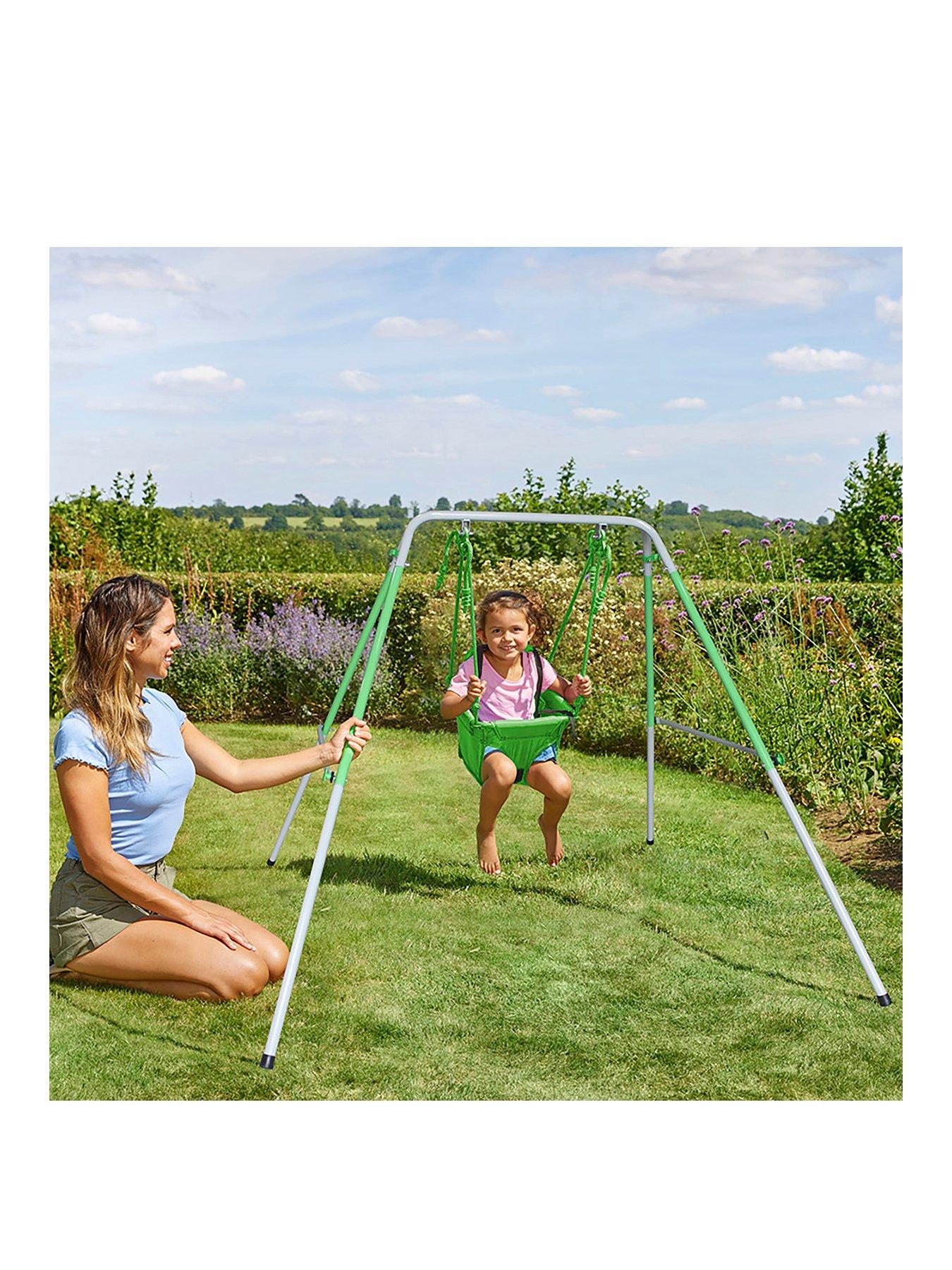  image of sportspower-folding-nursery-swing-with-fabric-seat