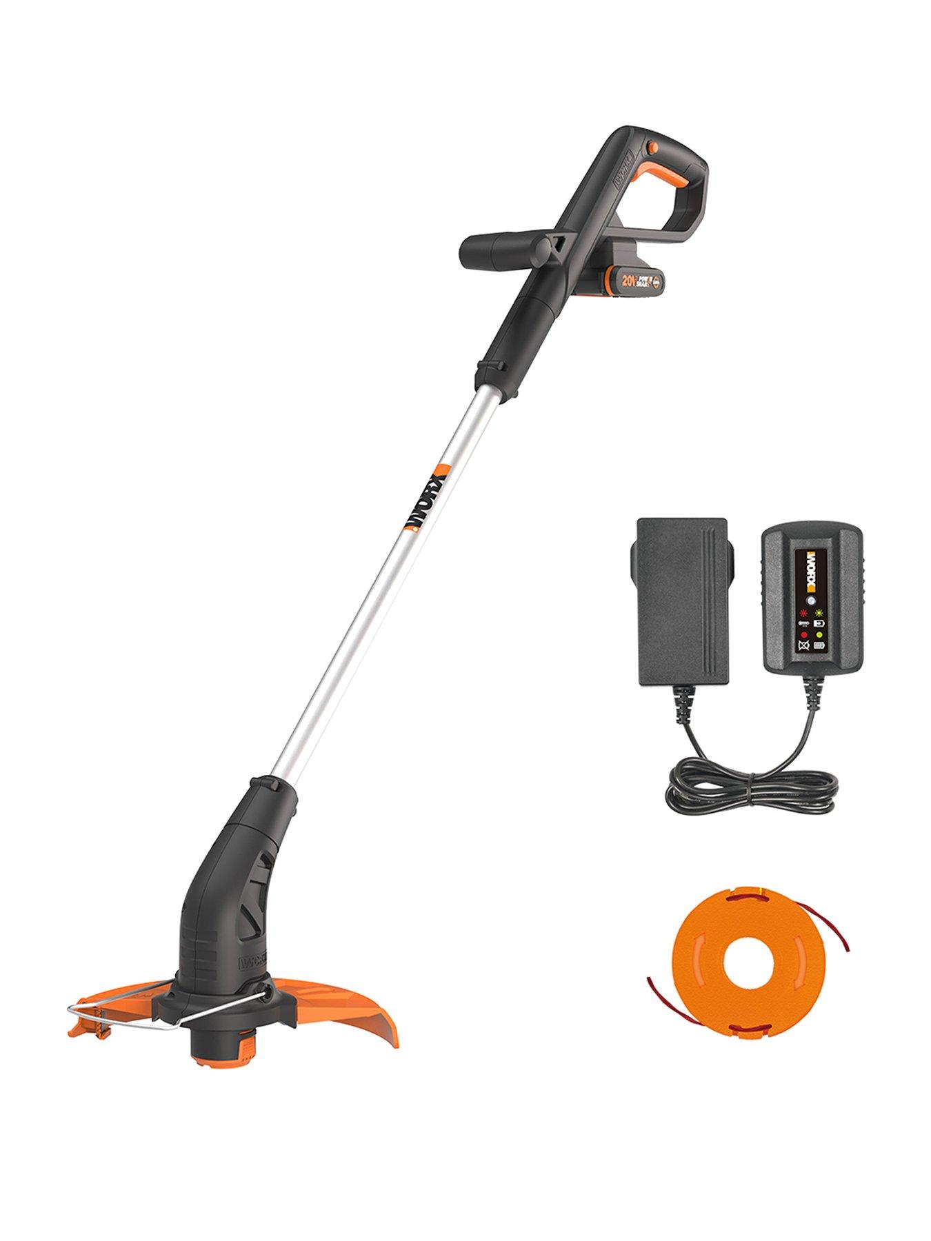  image of worx-20v-25cm-cordless-grass-trimmer-with-x1-20ah-battery-amp-charger