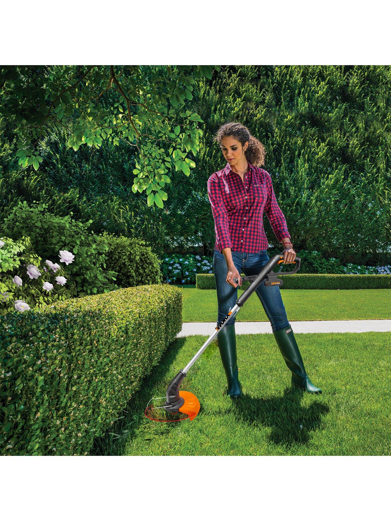 image of worx-20v-25cm-cordless-grass-trimmer-with-x1-20ah-battery-amp-charger