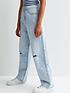  image of new-look-915-girls-pale-blue-ripped-wide-leg-jeans