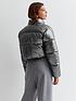  image of new-look-915-girlsnbspmetallic-crop-padded-jacket-silver