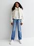  image of new-look-915-girls-cream-faux-fur-high-neck-gilet
