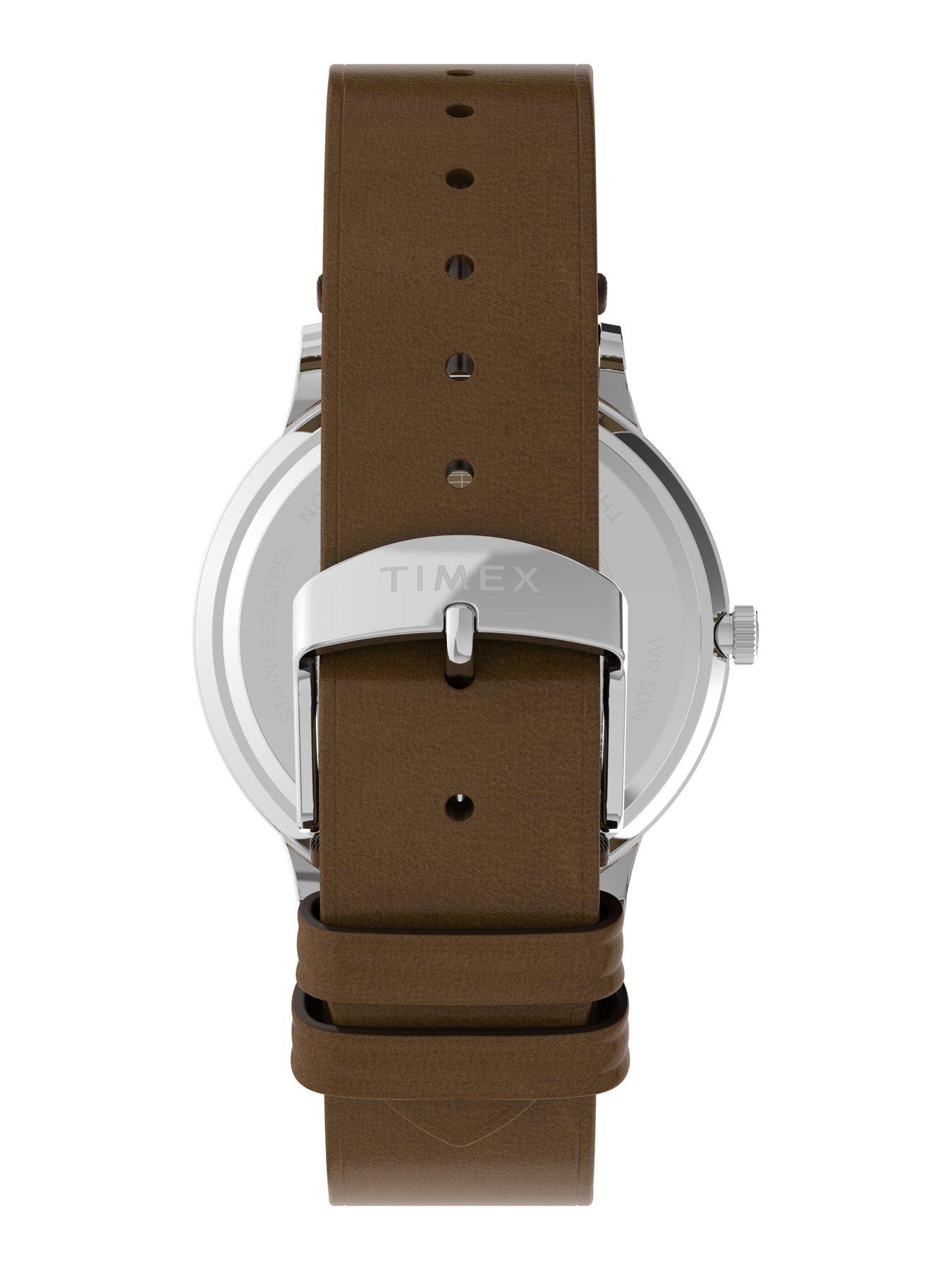 Waterbury classic 40mm sale leather strap watch