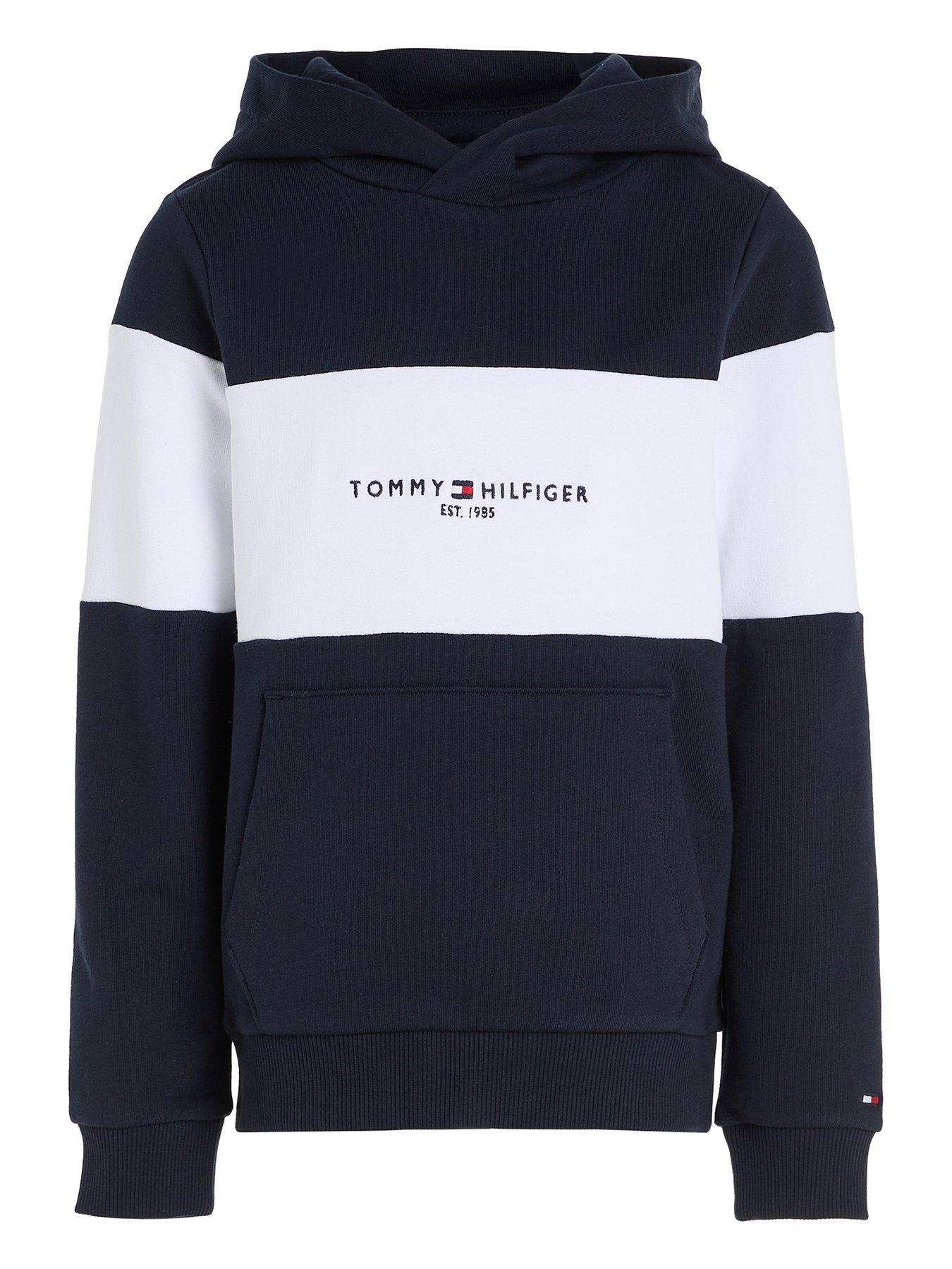 Tommy Hilfiger Boys Essential Colorblock Hoodie - Blue