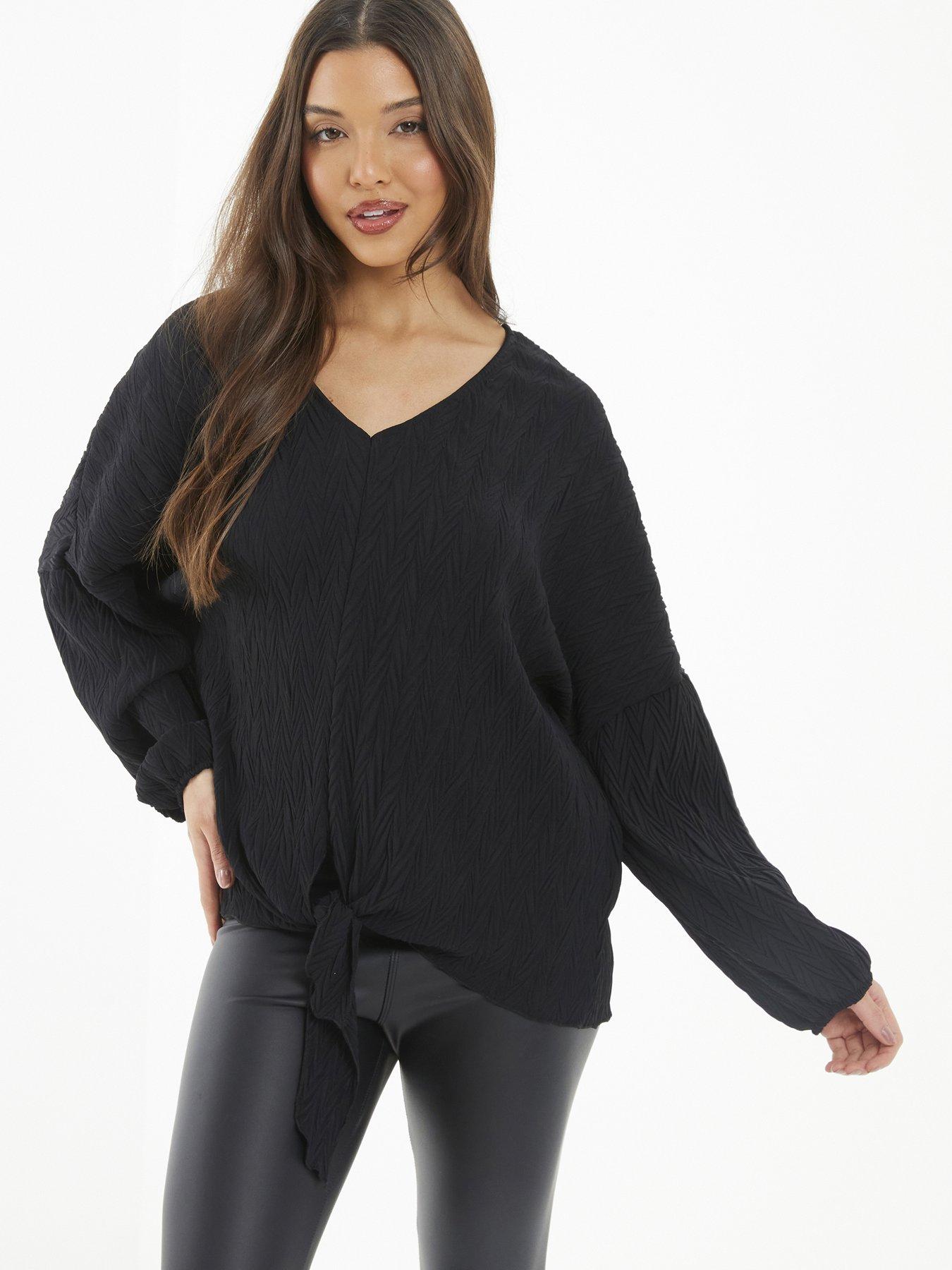 V by Very Long Sleeve Crew Neck Bodysuit - Purple