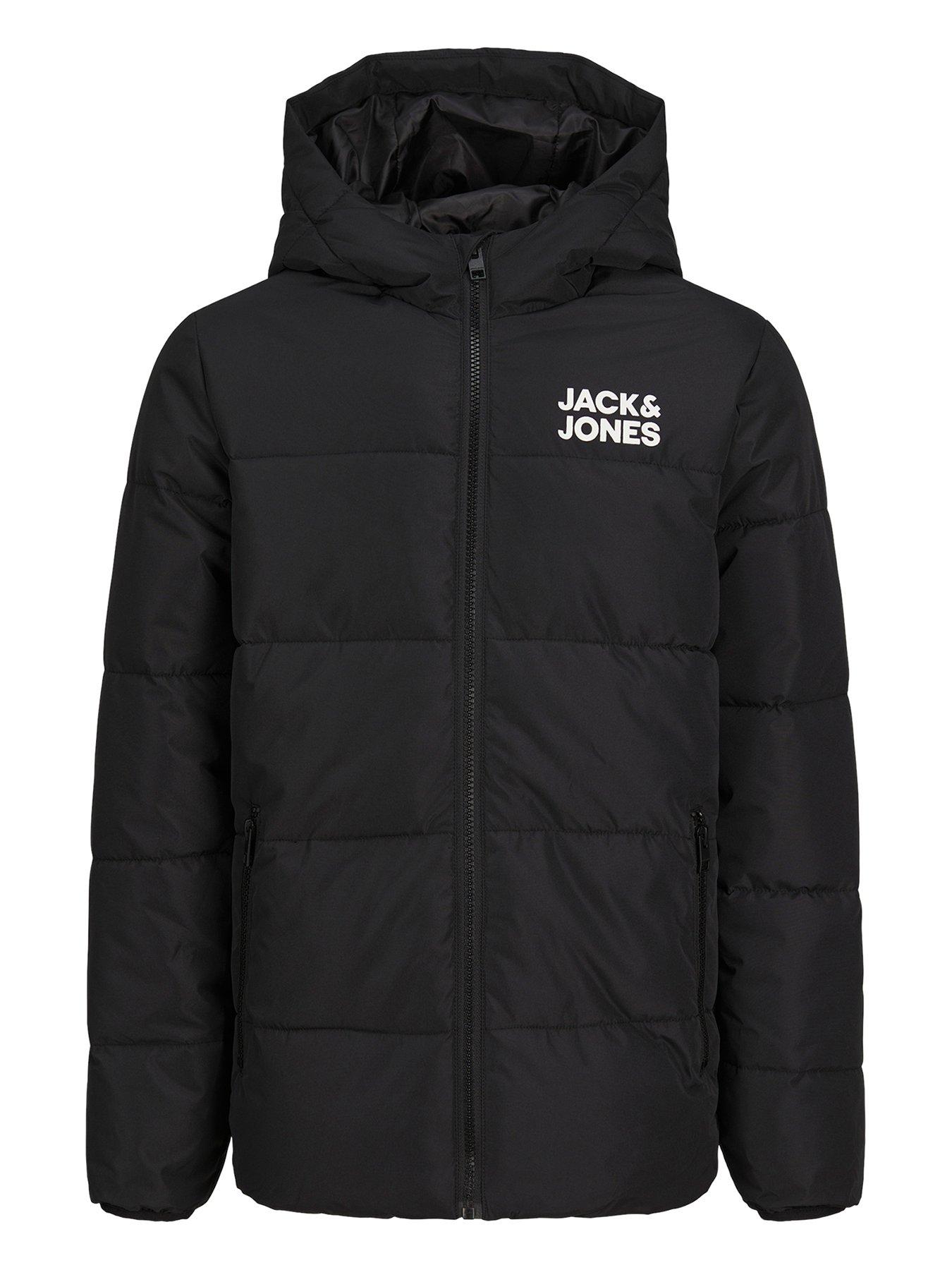 Jack & Jones Junior Boys Mason Padded Jacket - Dark Grey Melange