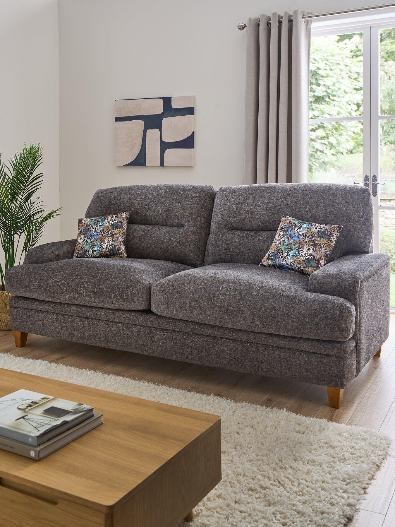 undefined Trieste 3 Seater Fabric Sofa - Made in the UK