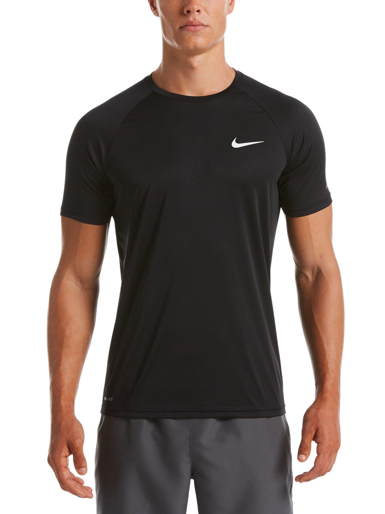 undefined Mens Short Sleeve Hydroguard T Shirt - Black