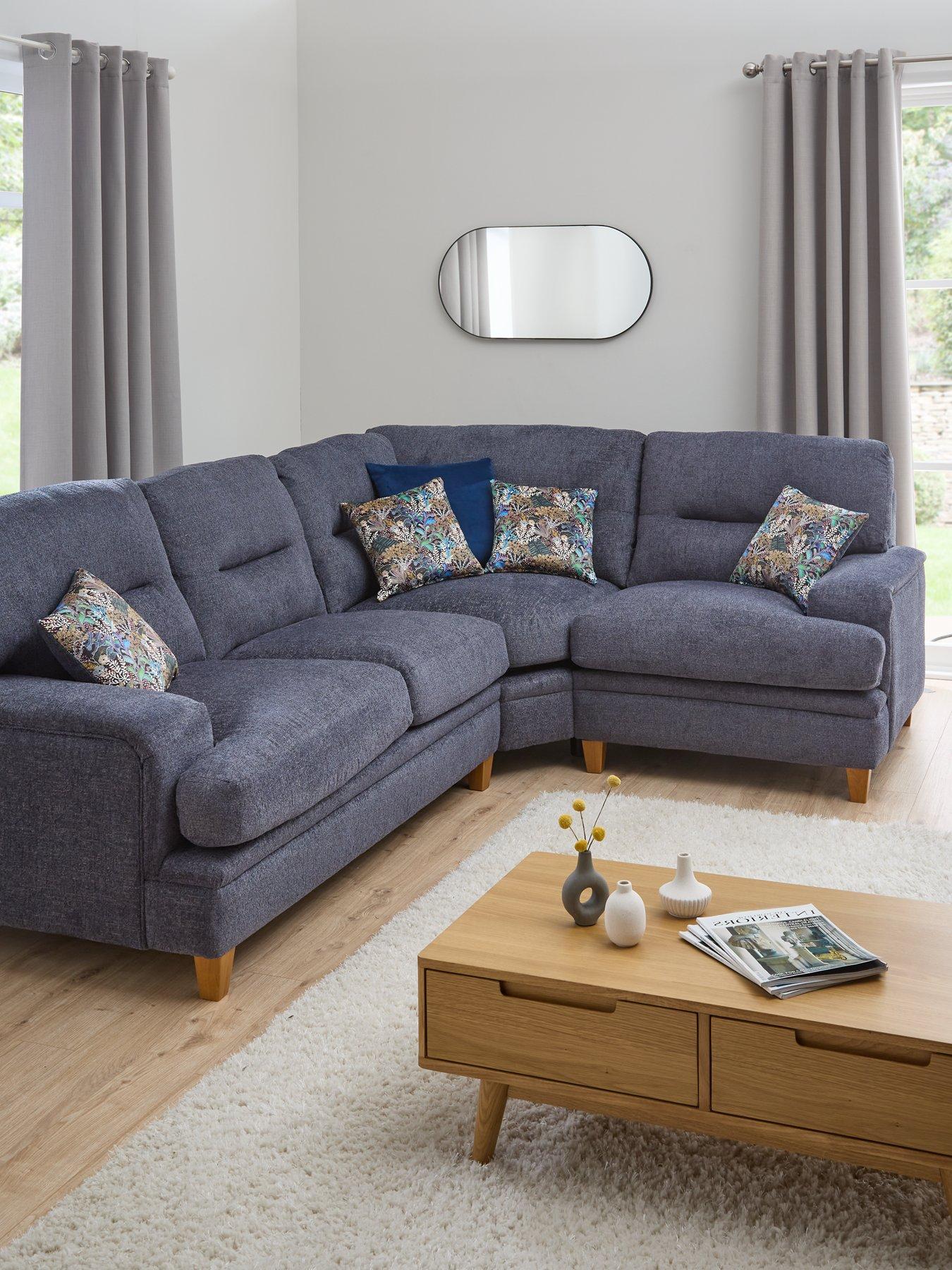 Very Home Trieste Fabric left Hand Corner Group - Made to order in the UK