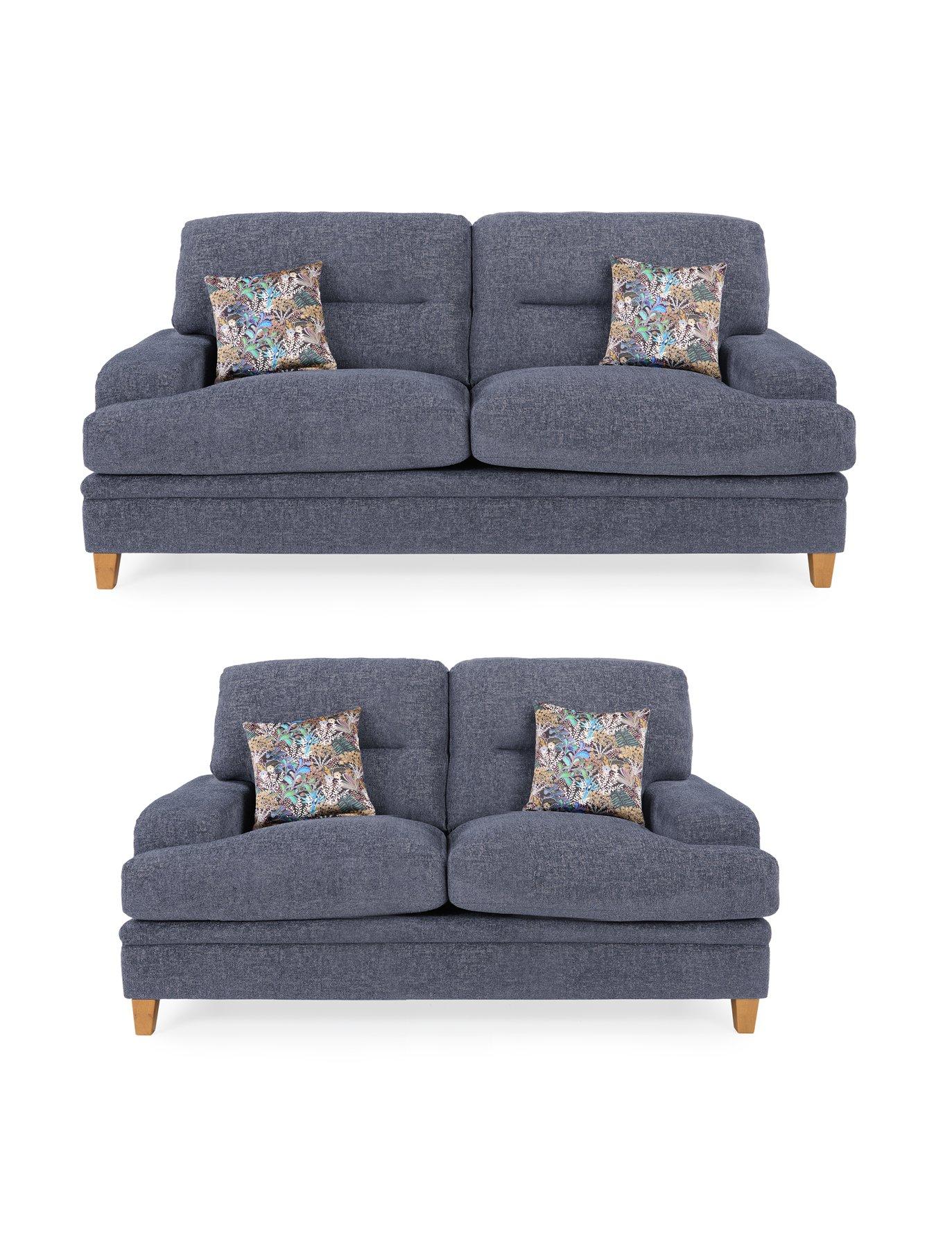 Very Home Trieste 3 Seater + 2 Seater Fabric Sofa Set (Buy and SAVE!) - Made to order in the UK