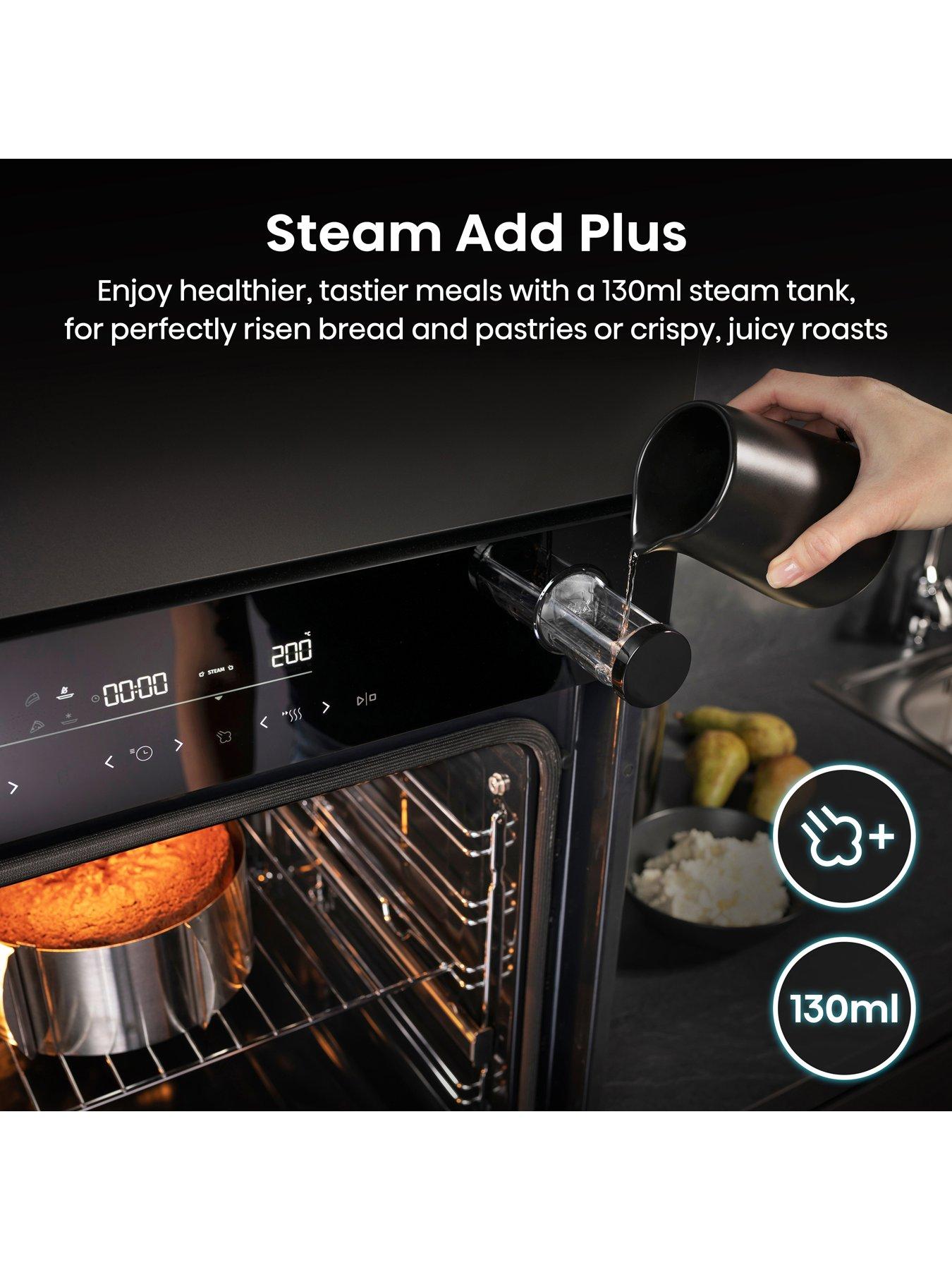 Image 4 of 8 of Hisense Hi6 BlackLine BSA66346PDBGUK Built-In Electric Pyrolytic Steam Add Plus, Wi-Fi Enabled Single Oven - Jet Black