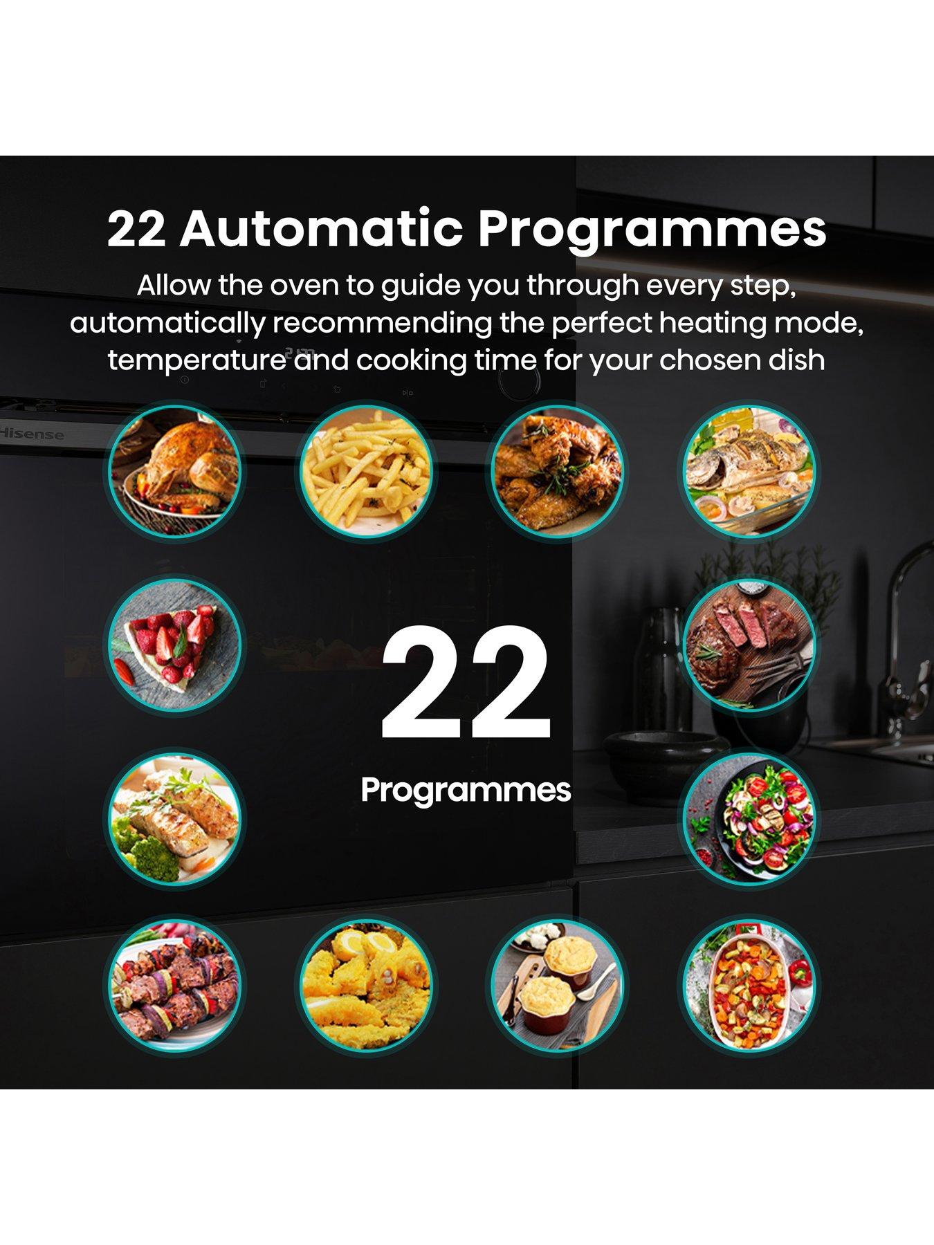 Image 5 of 8 of Hisense Hi6 BlackLine BSA66346PDBGUK Built-In Electric Pyrolytic Steam Add Plus, Wi-Fi Enabled Single Oven - Jet Black