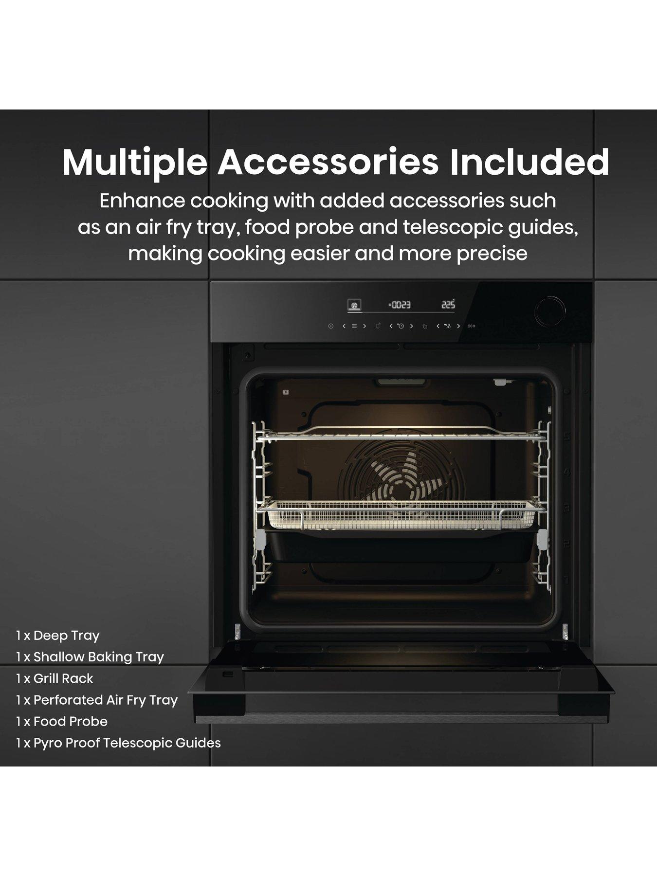 Image 6 of 8 of Hisense Hi6 BlackLine BSA66346PDBGUK Built-In Electric Pyrolytic Steam Add Plus, Wi-Fi Enabled Single Oven - Jet Black